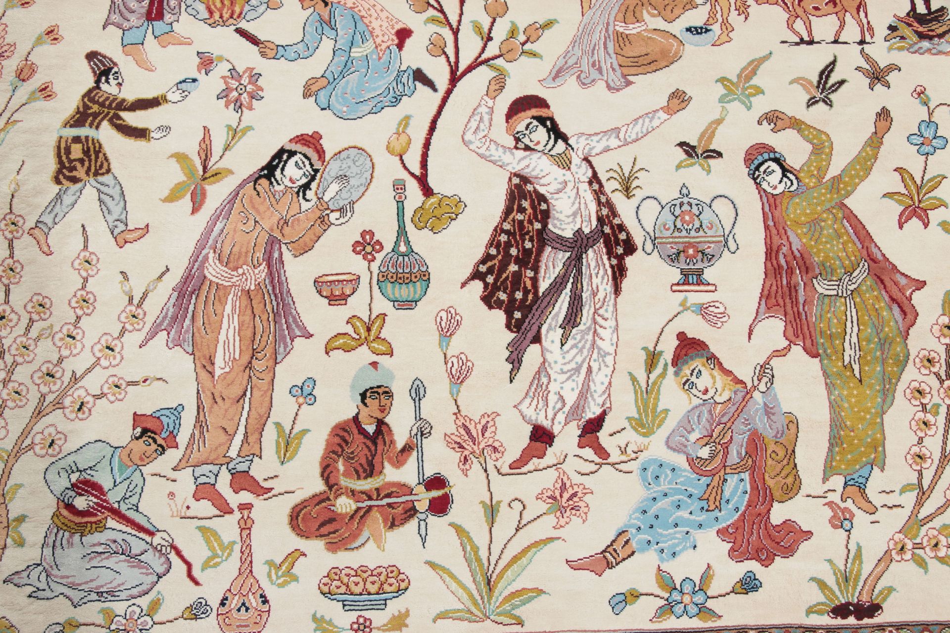 Handgeknüpfter Ghom Perserteppich, 150 × 222 cm, Seide