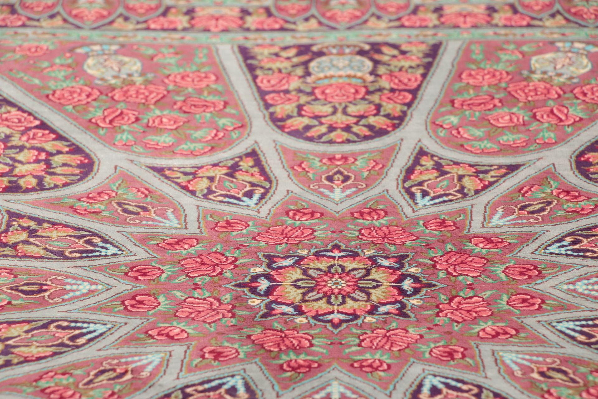 Ghom Perserteppich aus Iran, 60 × 89 cm