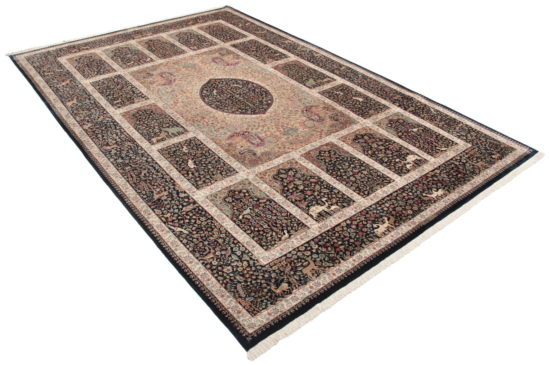 Ghom Perserteppich aus Iran, 207 × 310 cm