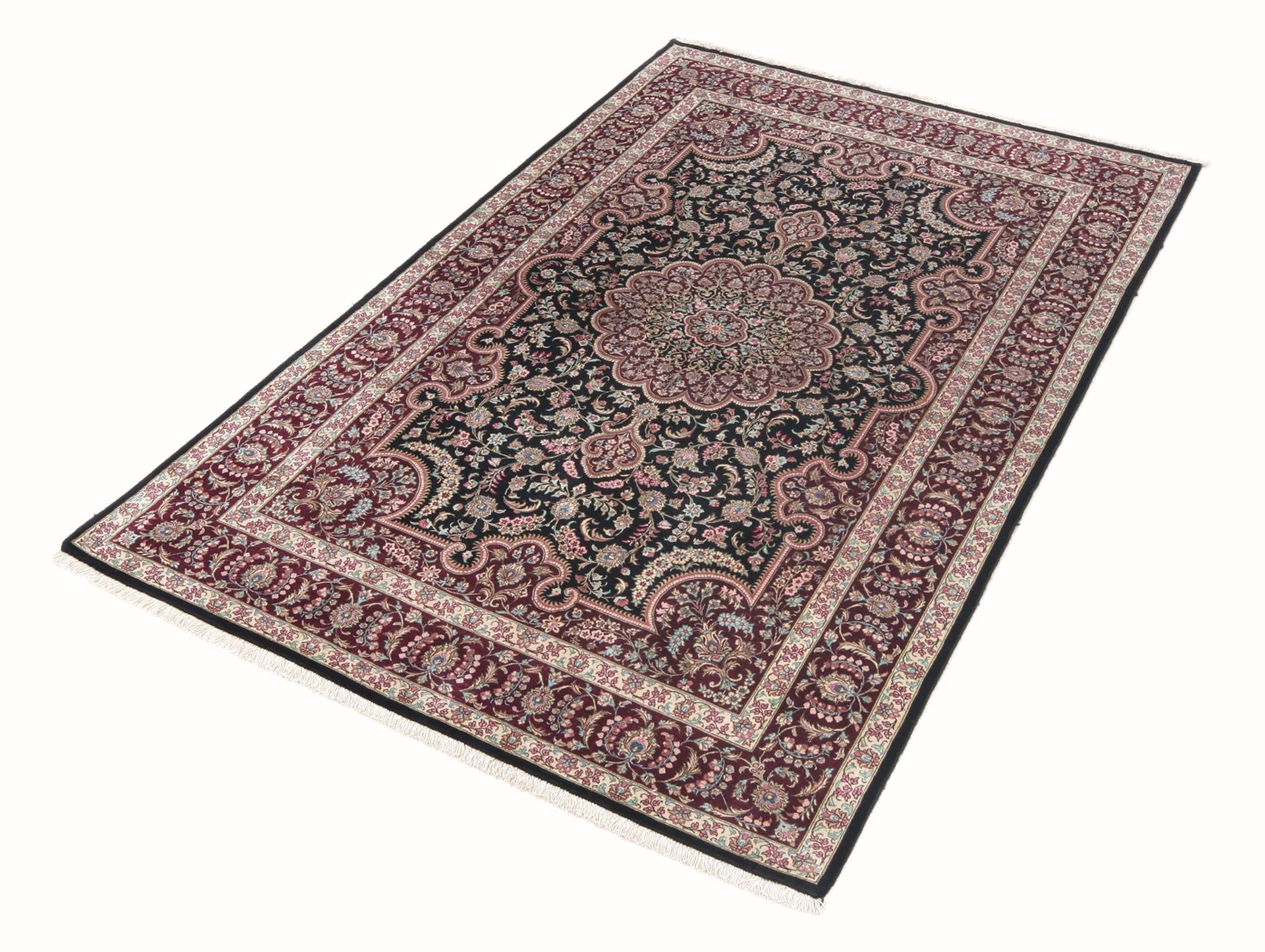 perserteppich-ghom-130-x-200-cm-seide-handgeknupft-exklusiv-8 Handgeknüpfter Ghom Perserteppich, 130 × 200 cm, Seide