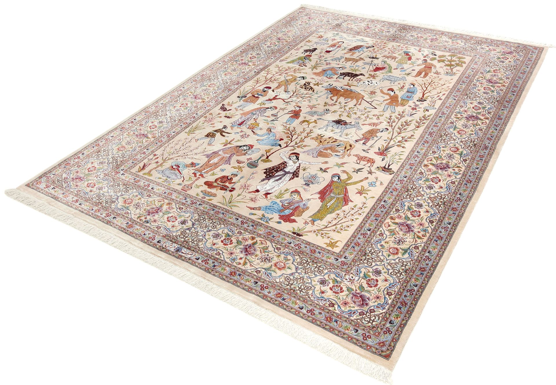 Handgeknüpfter Ghom Perserteppich 150 × 228 cm