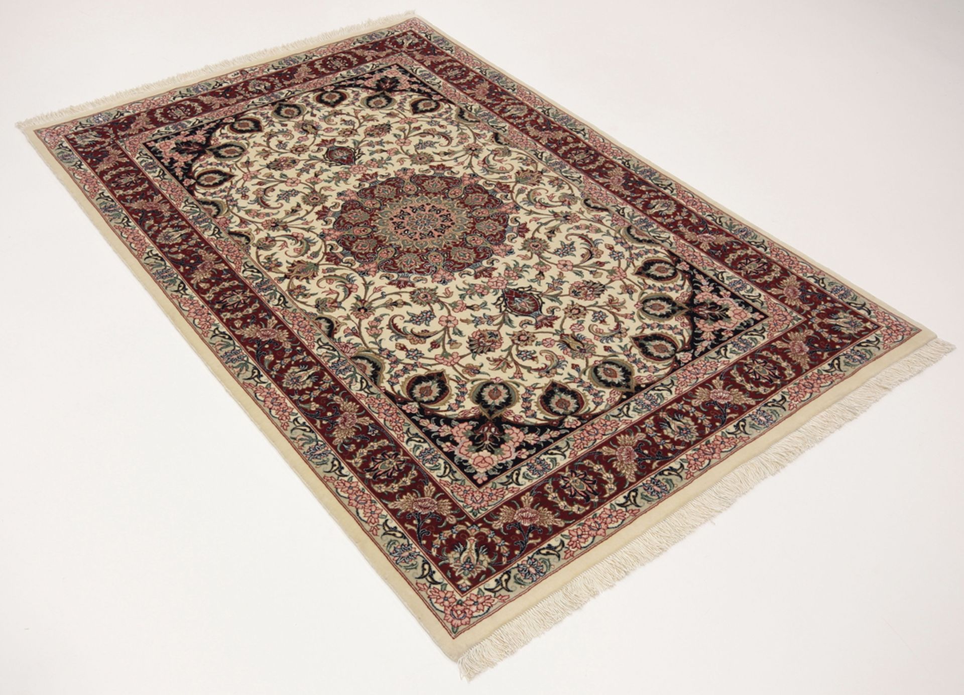 Isfahan Perserteppich aus Iran, 102 × 155 cm