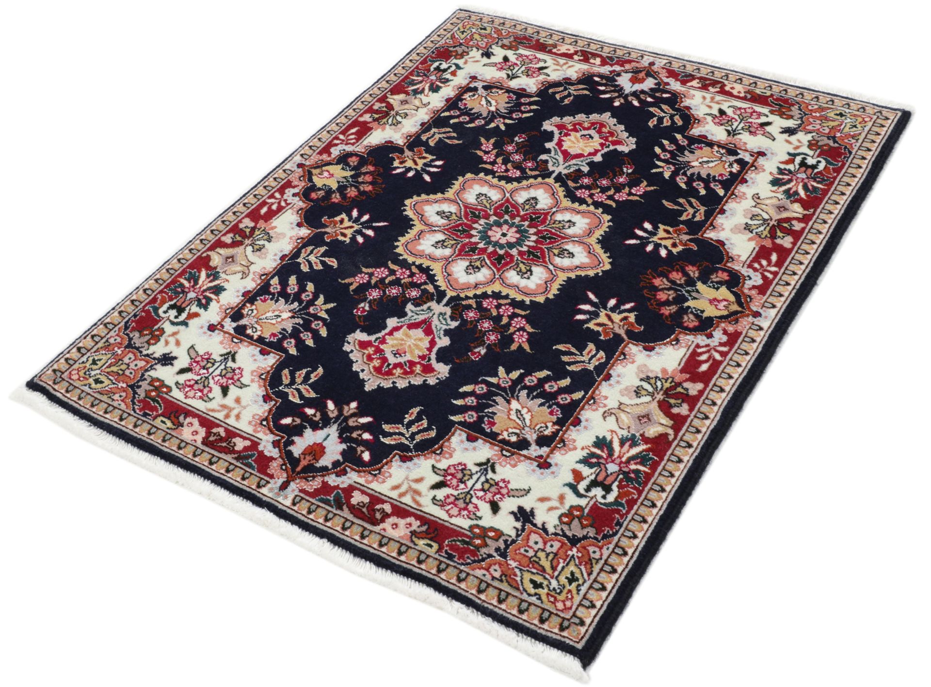 Handgeknüpfter Täbriz Perserteppich 63 × 95 cm