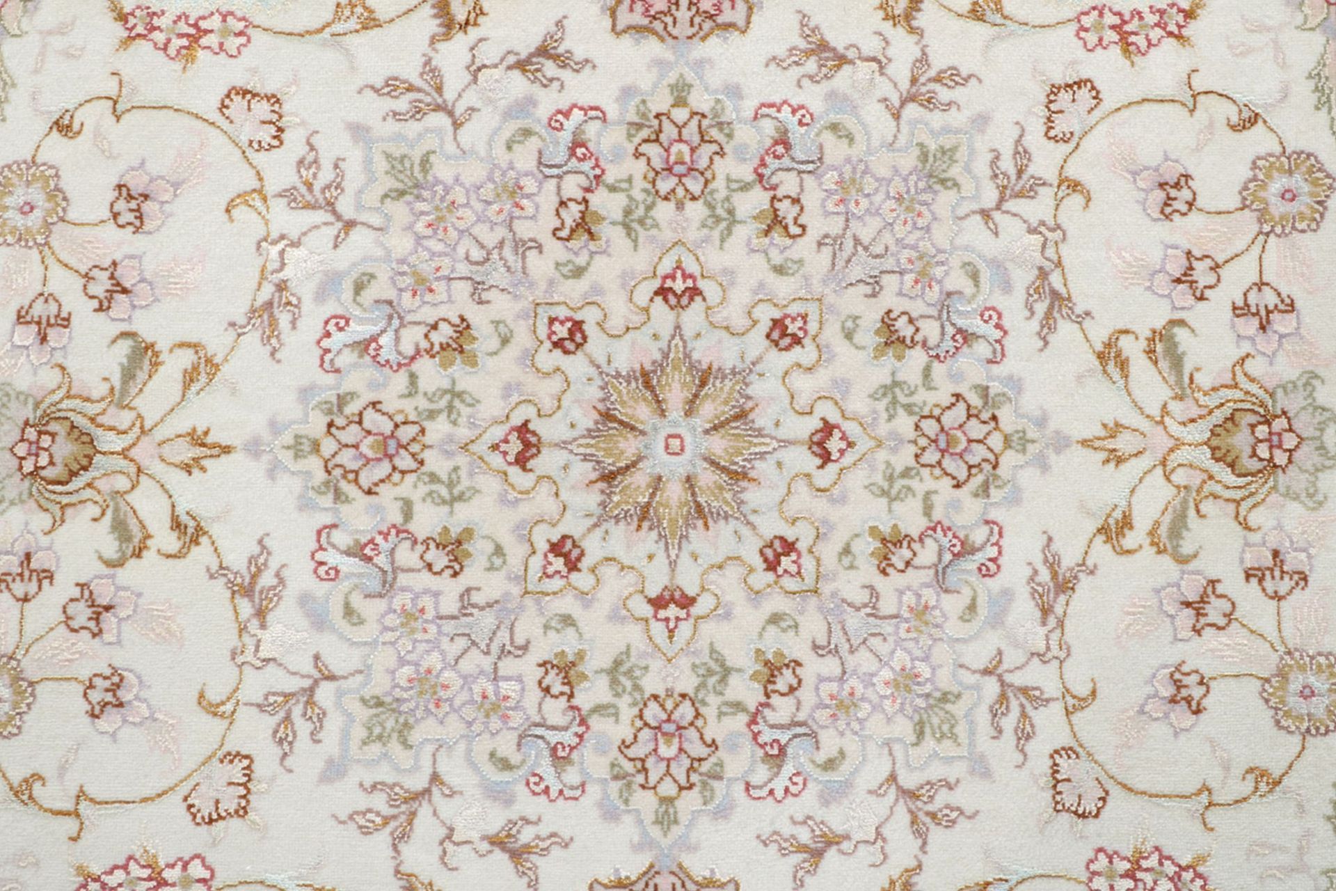 Täbriz Perserteppich 100 × 154 cm aus Wolle & Seide, handgeknüpft