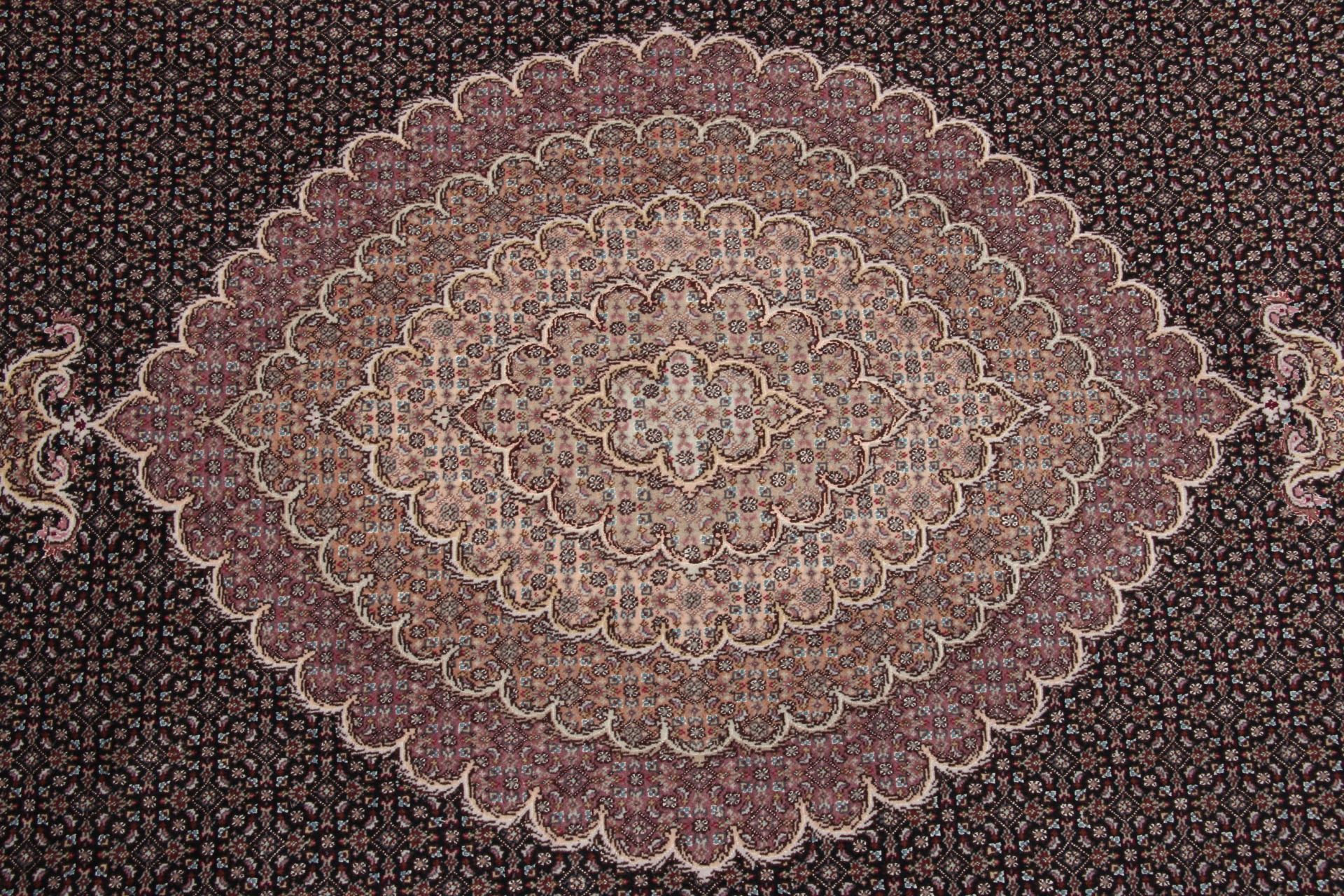 Handgeknüpfter Täbriz Perserteppich, 205 × 305 cm, Wolle & Seide