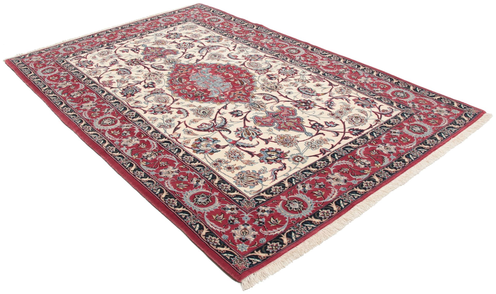 Isfahan Perserteppich aus Iran, 113 × 177 cm