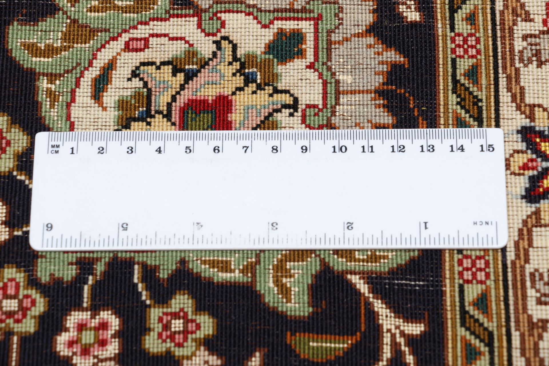 Handgeknüpfter Täbriz Perserteppich 254 × 352 cm