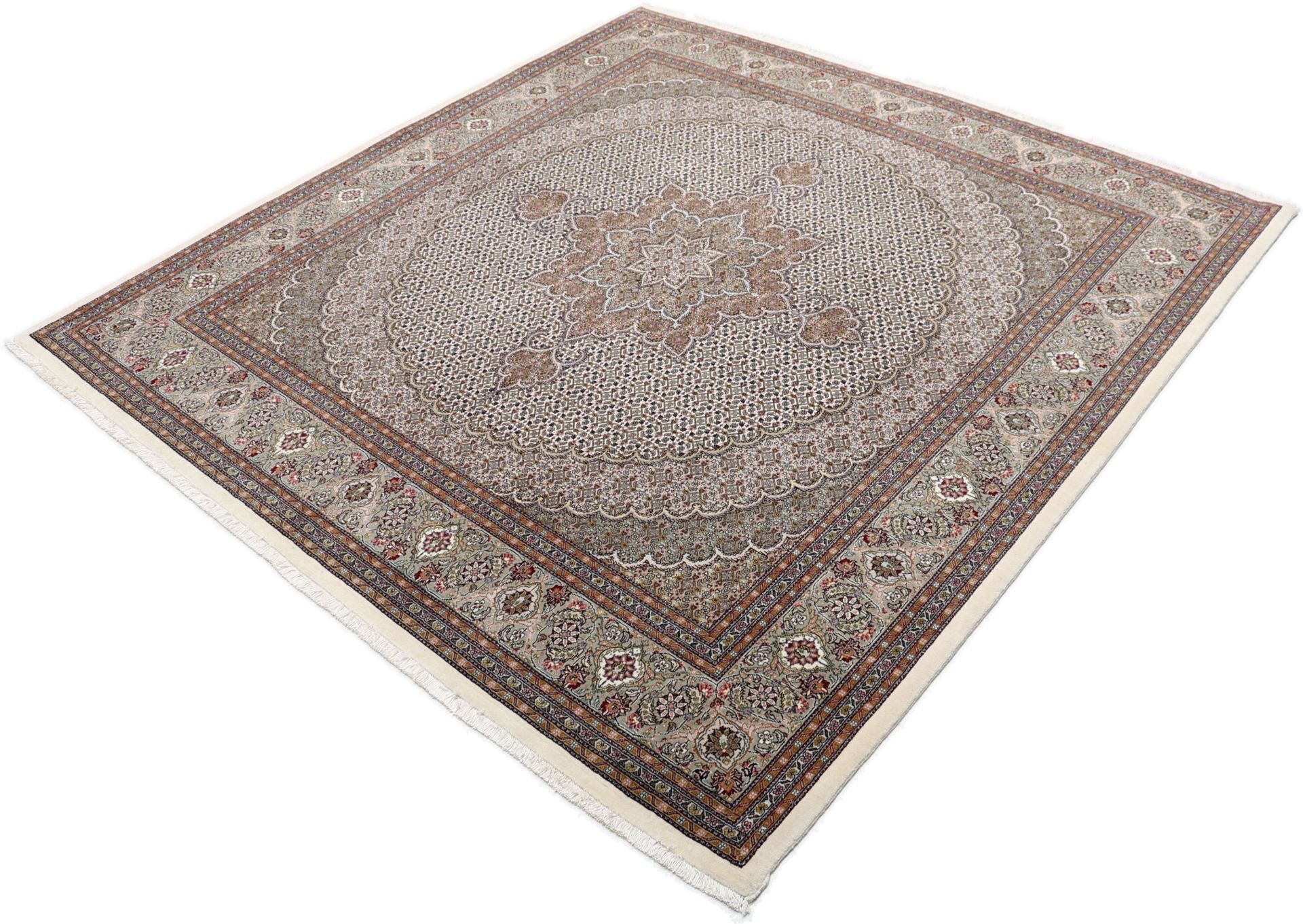 Handgeknüpfter Täbriz Perserteppich 200 × 205 cm