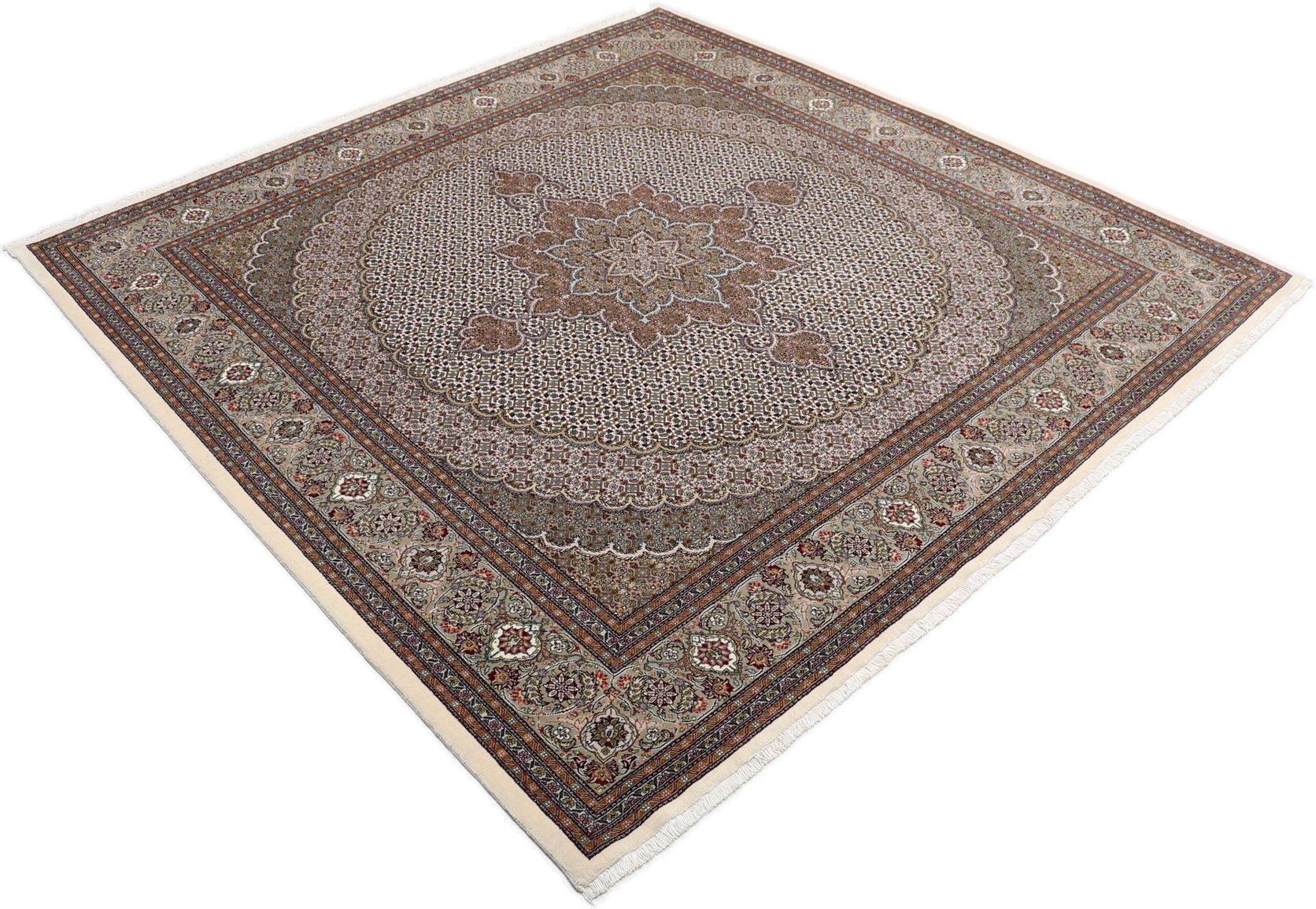 Handgeknüpfter Täbriz Perserteppich 200 × 205 cm