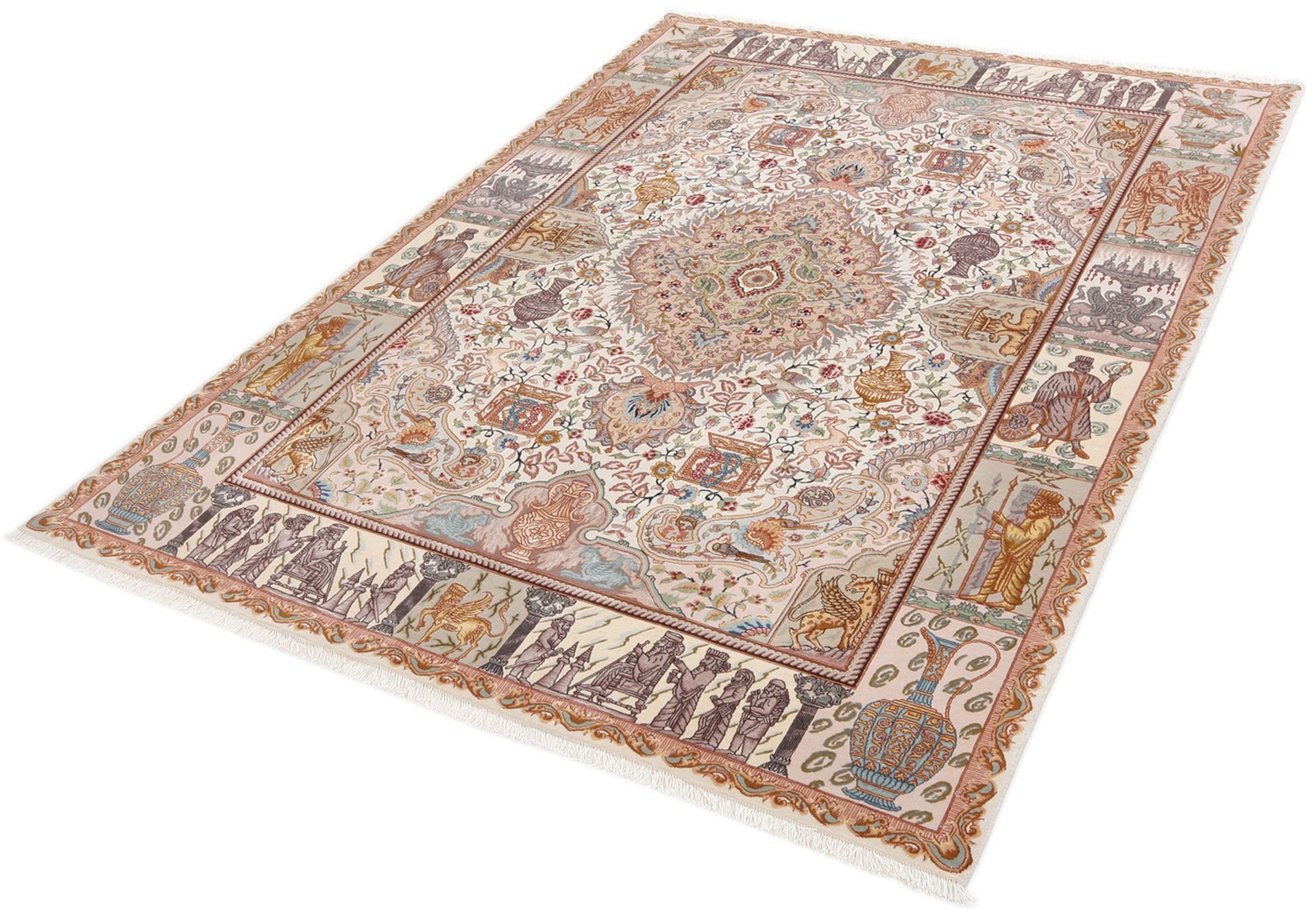 persischer-teppich-tabriz-148-x-210-cm-schurwolle-seide-handgeknupft-3 Täbriz Perserteppich 148 × 210 cm aus Wolle & Seide, handgeknüpft