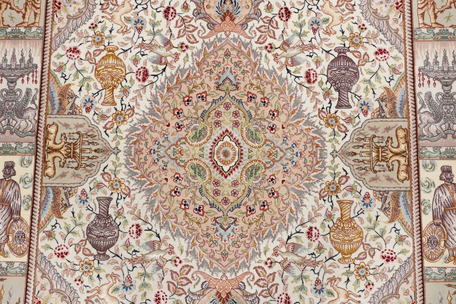 persischer-teppich-tabriz-148-x-210-cm-schurwolle-seide-handgeknupft-4 Täbriz Perserteppich 148 × 210 cm aus Wolle & Seide, handgeknüpft