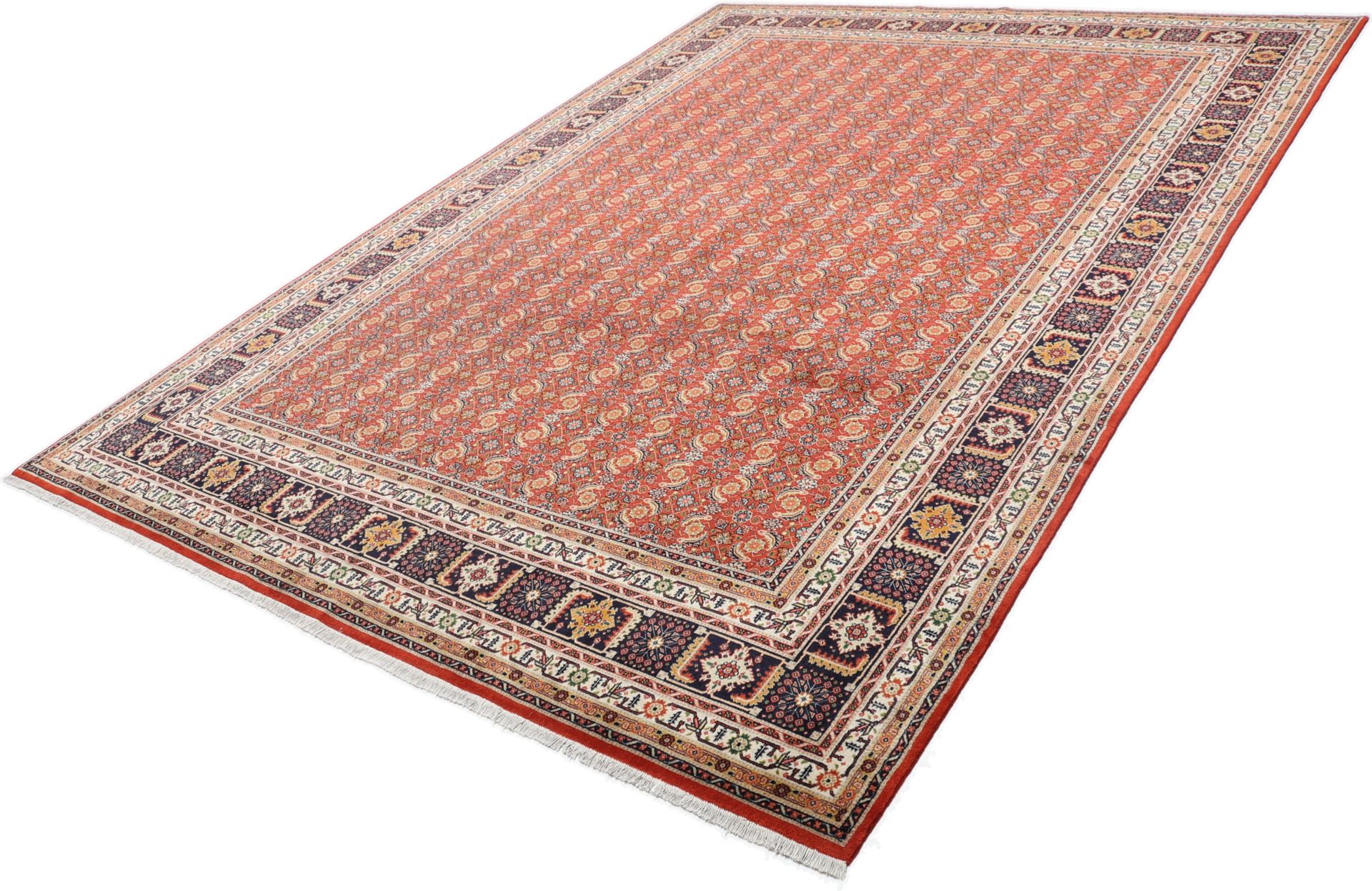 Täbriz Perserteppich 252 × 353 cm aus Wolle & Seide, handgeknüpft
