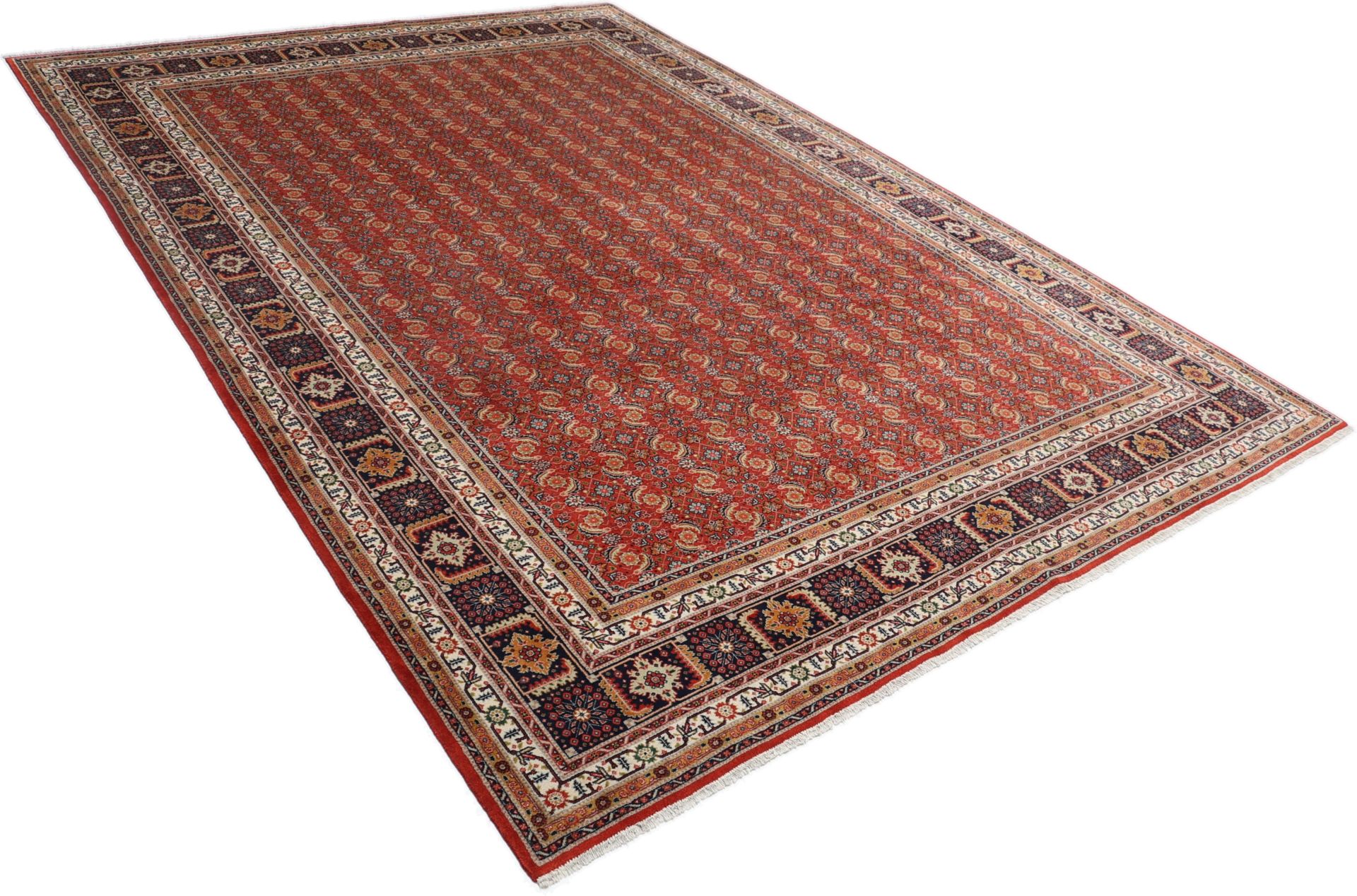 Täbriz Perserteppich 252 × 353 cm aus Wolle & Seide, handgeknüpft