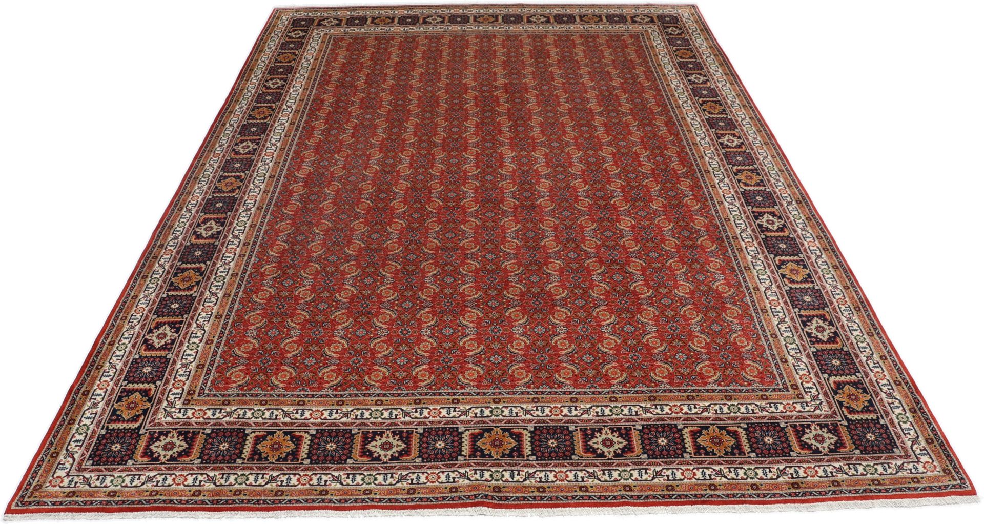 Täbriz Perserteppich 252 × 353 cm aus Wolle & Seide, handgeknüpft