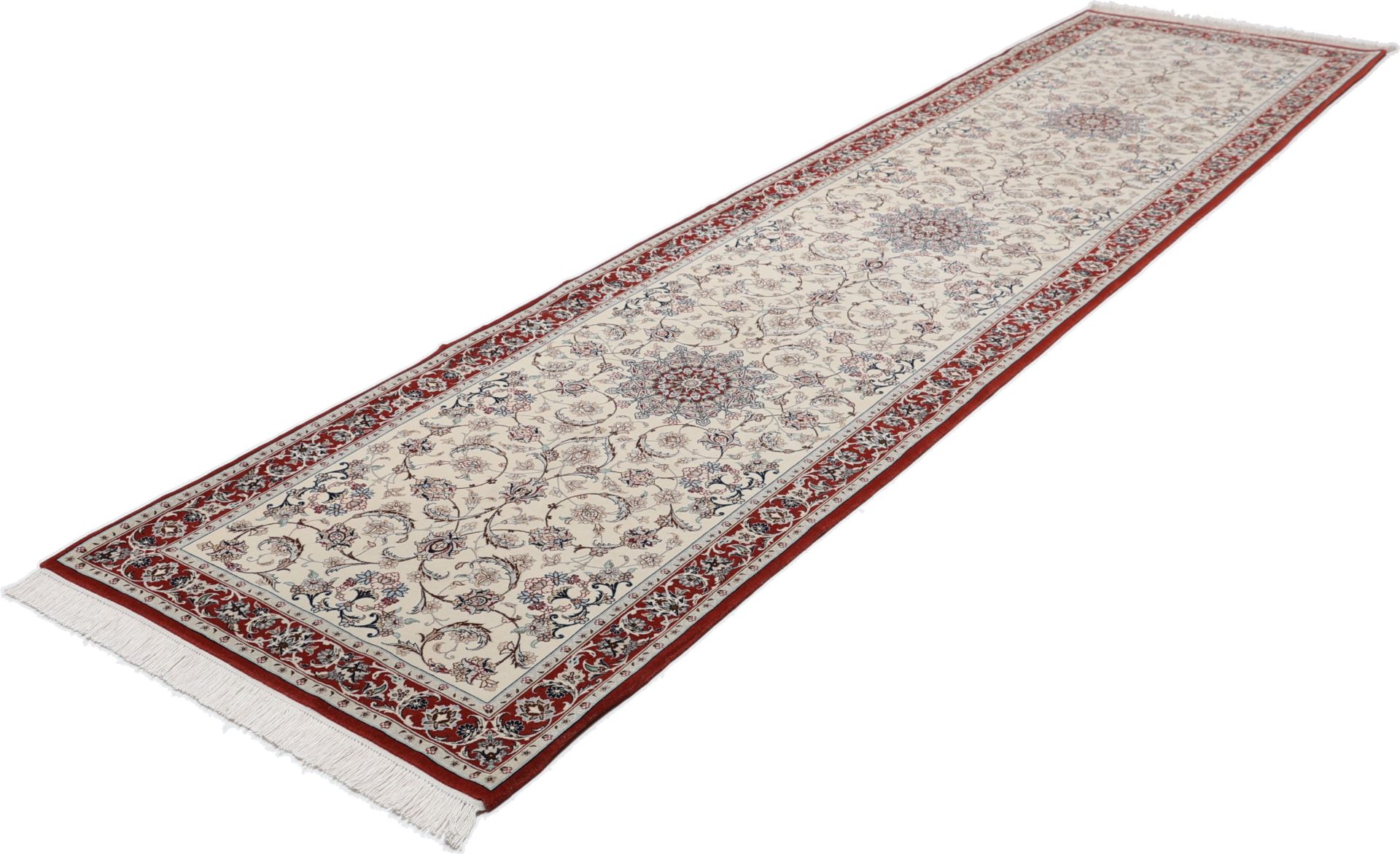 Isfahan Perserteppich aus Iran, 80 × 330 cm