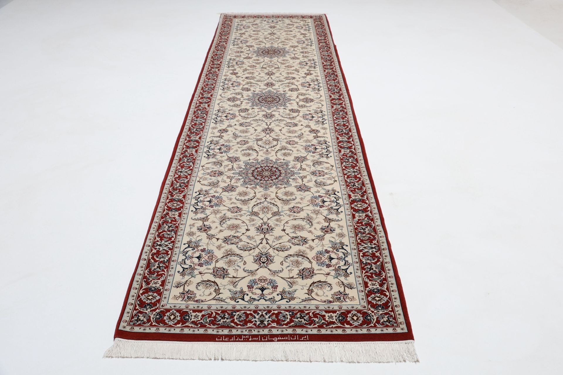 Isfahan Perserteppich aus Iran, 80 × 330 cm