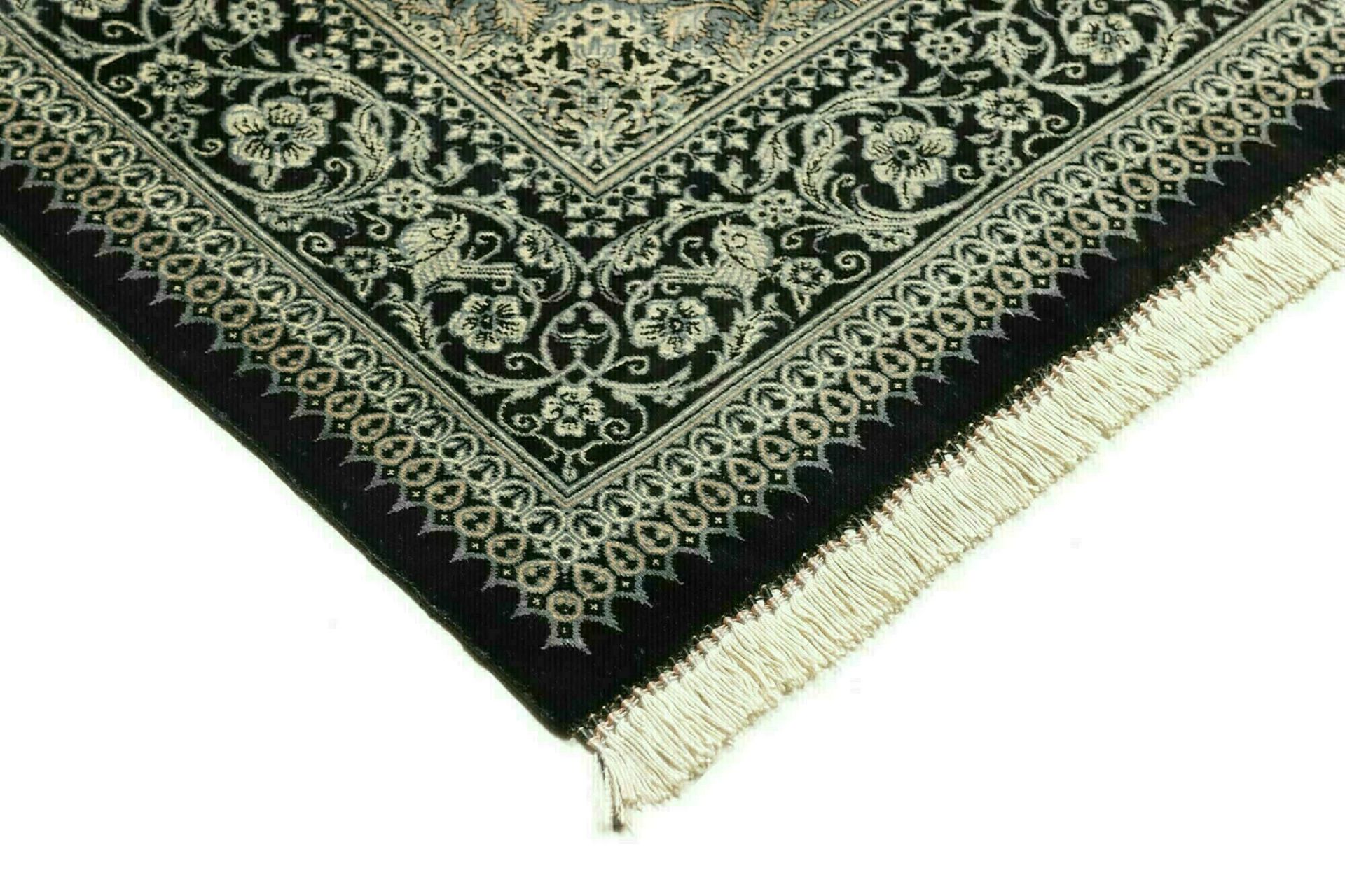 Handgeknüpfter Ghom Perserteppich, 79 × 118 cm, Wolle & Seide