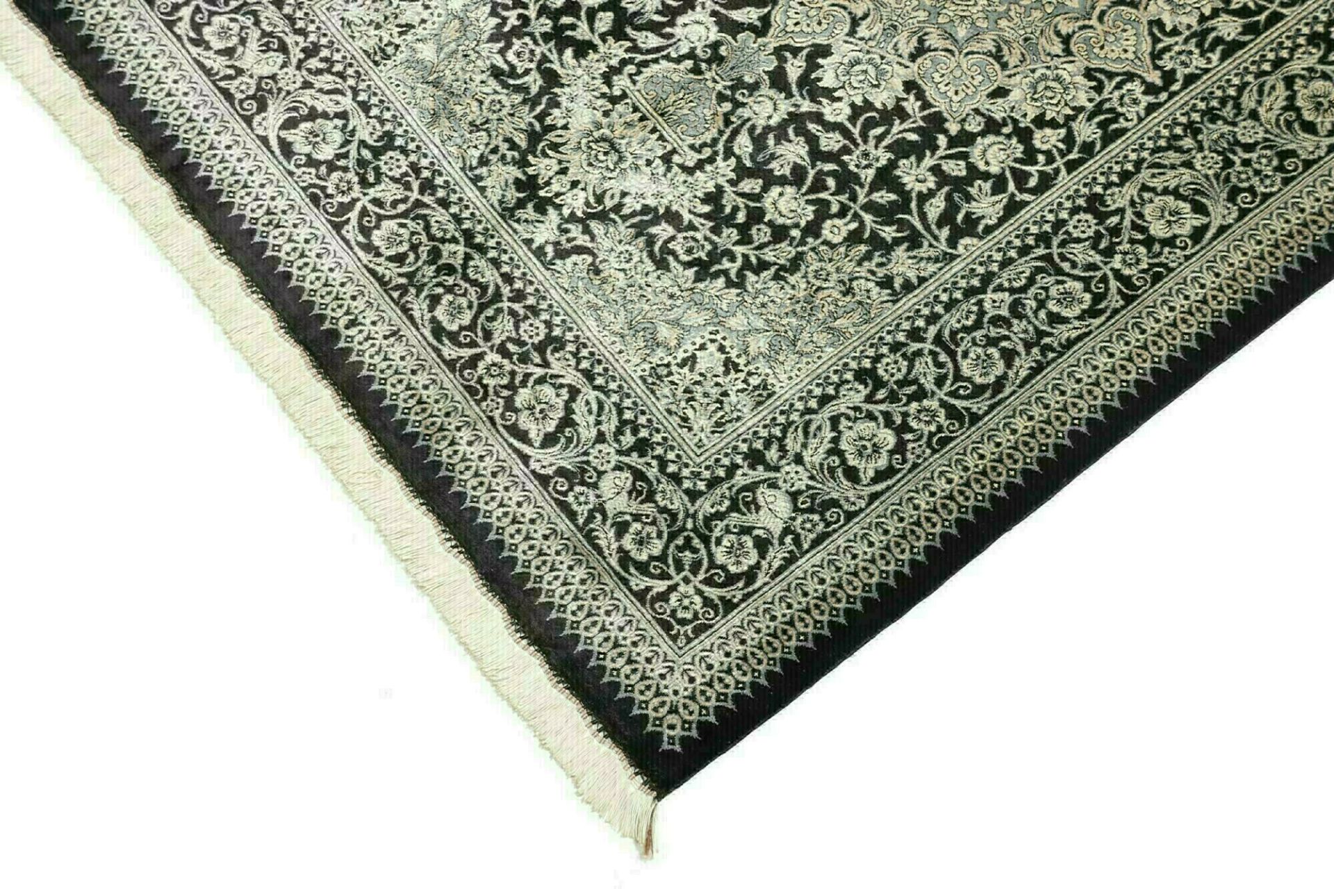 Handgeknüpfter Ghom Perserteppich, 79 × 118 cm, Wolle & Seide