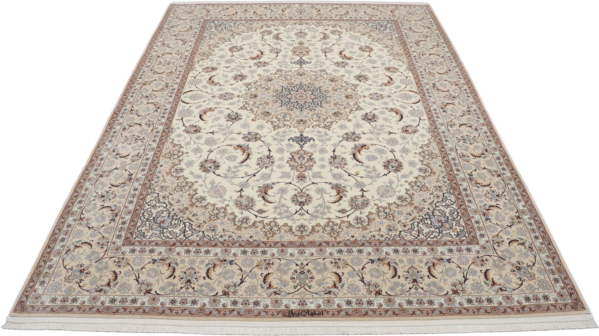 Handgeknüpfter Isfahan Perserteppich 255 × 360 cm