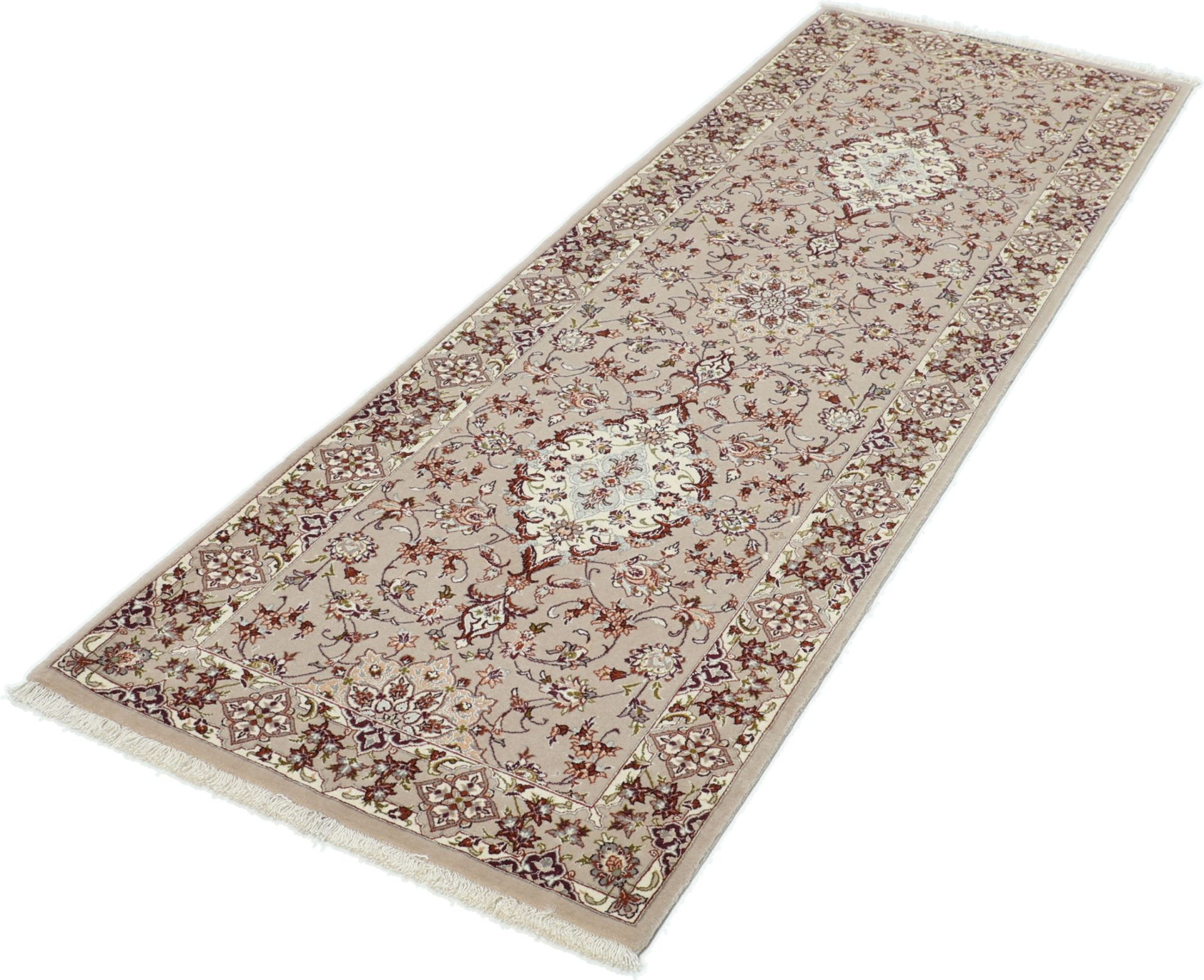 perserteppich-isfahan-67-x-209-cm-schurwolle-seide-handgeknupft-2 Isfahan Perserteppich aus Iran, 67 × 209 cm