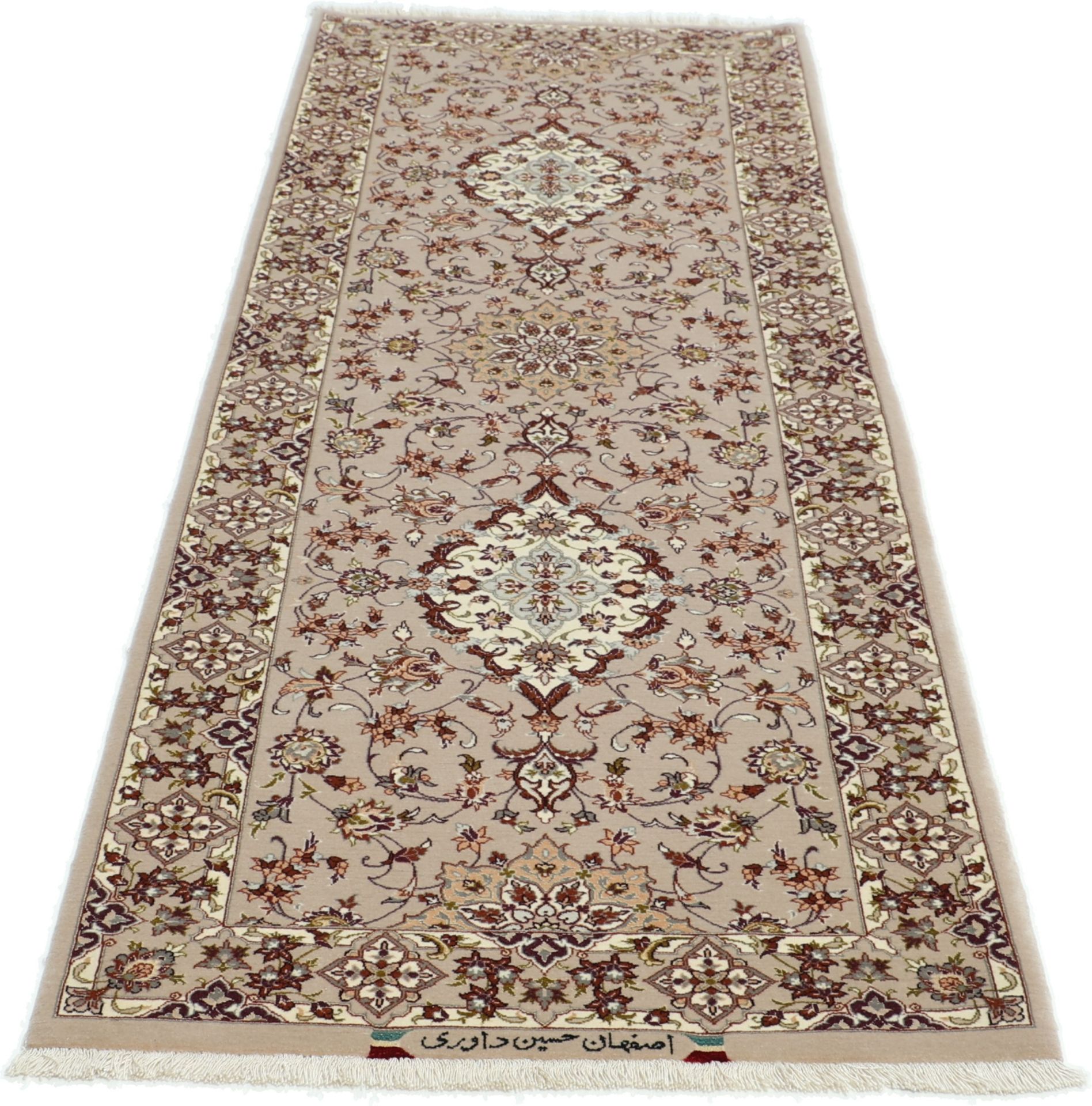 perserteppich-isfahan-67-x-209-cm-schurwolle-seide-handgeknupft-4 Isfahan Perserteppich aus Iran, 67 × 209 cm