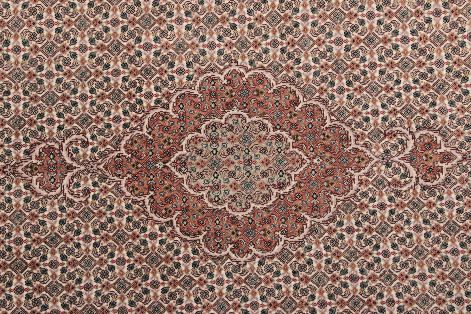 Handgeknüpfter Täbriz Perserteppich, 83 × 320 cm, Wolle & Seide