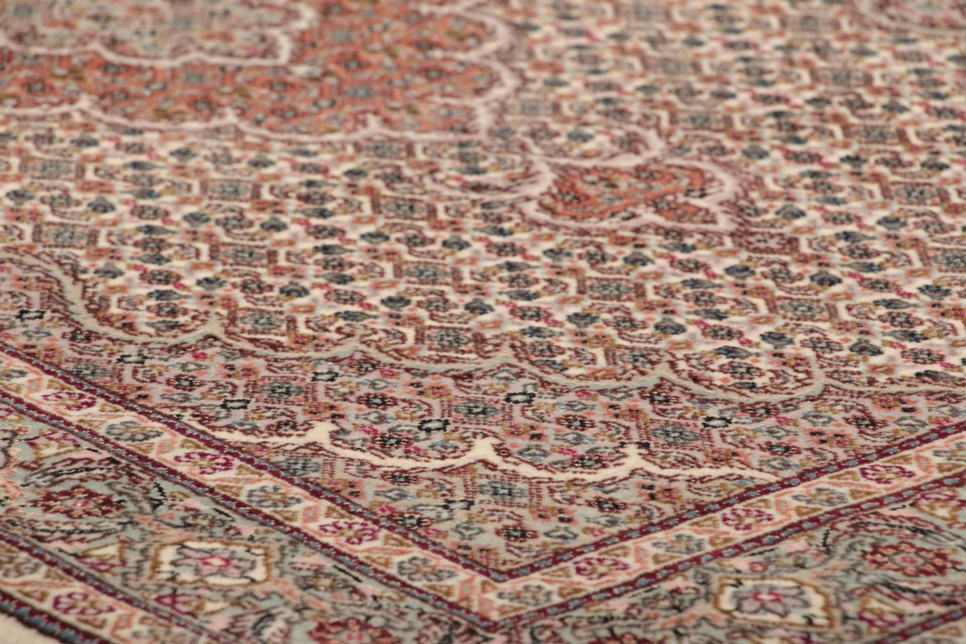 Handgeknüpfter Täbriz Perserteppich, 83 × 320 cm, Wolle & Seide