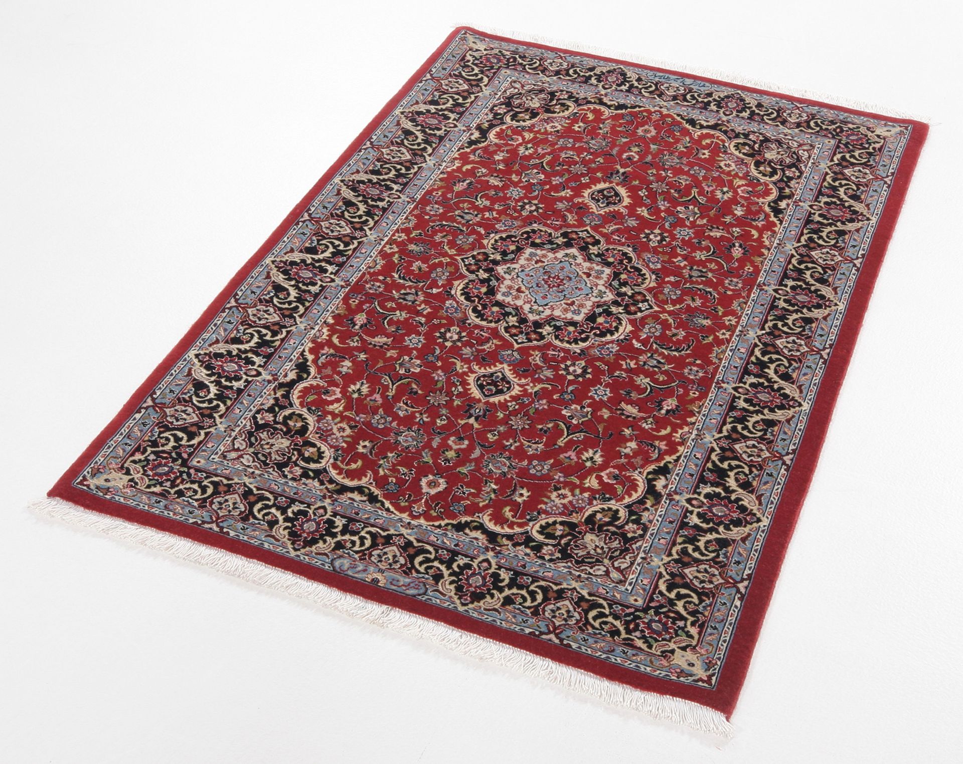 Isfahan Perserteppich aus Iran, 82 × 122 cm