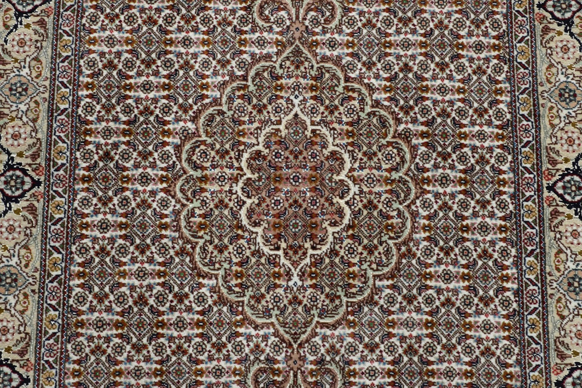 Handgeknüpfter Täbriz Perserteppich, 80 × 292 cm, Wolle & Seide