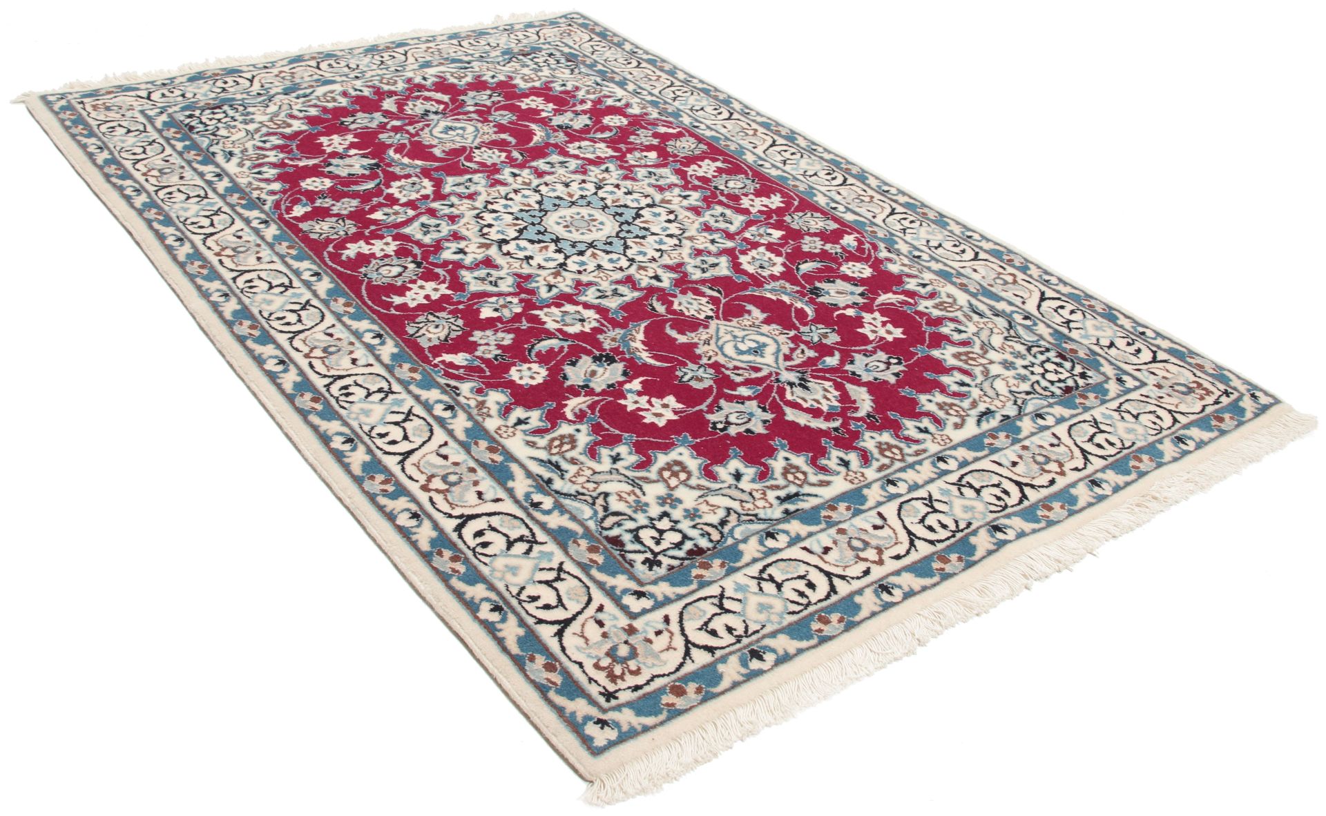 Nain Perserteppich 71 × 106 cm aus Wolle & Seide, handgeknüpft