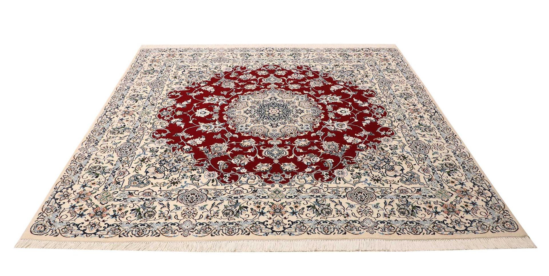 perserteppich-nain-196-x-204-cm-schurwolle-handgeknupft-exklusiv-3 Nain Perserteppich 196 × 204 cm aus Wolle, handgeknüpft
