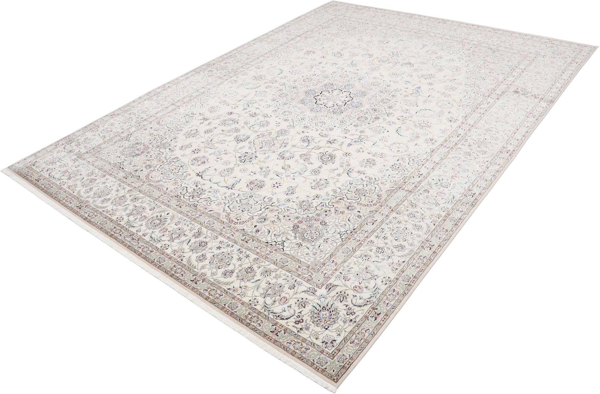 Nain Perserteppich 253 × 350 cm aus Wolle & Seide, handgeknüpft