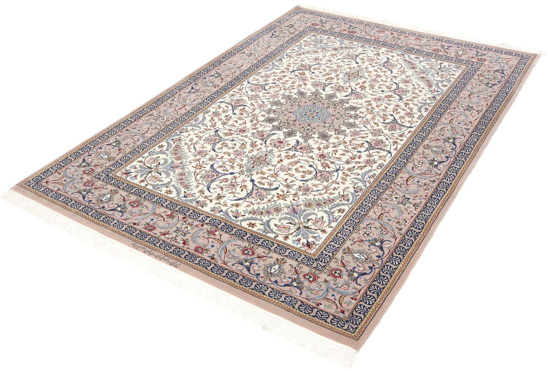 Handgeknüpfter Isfahan Perserteppich 133 × 205 cm