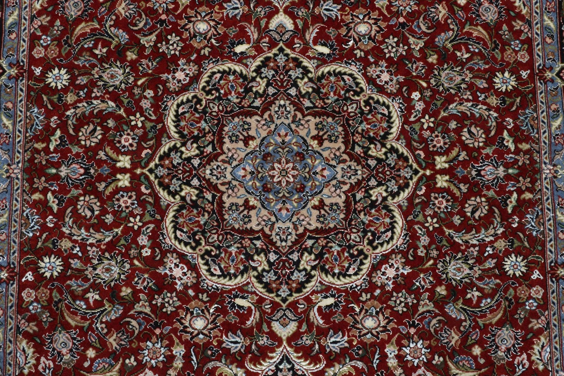 Isfahan Perserteppich 102 × 155 cm aus Wolle & Seide, handgeknüpft