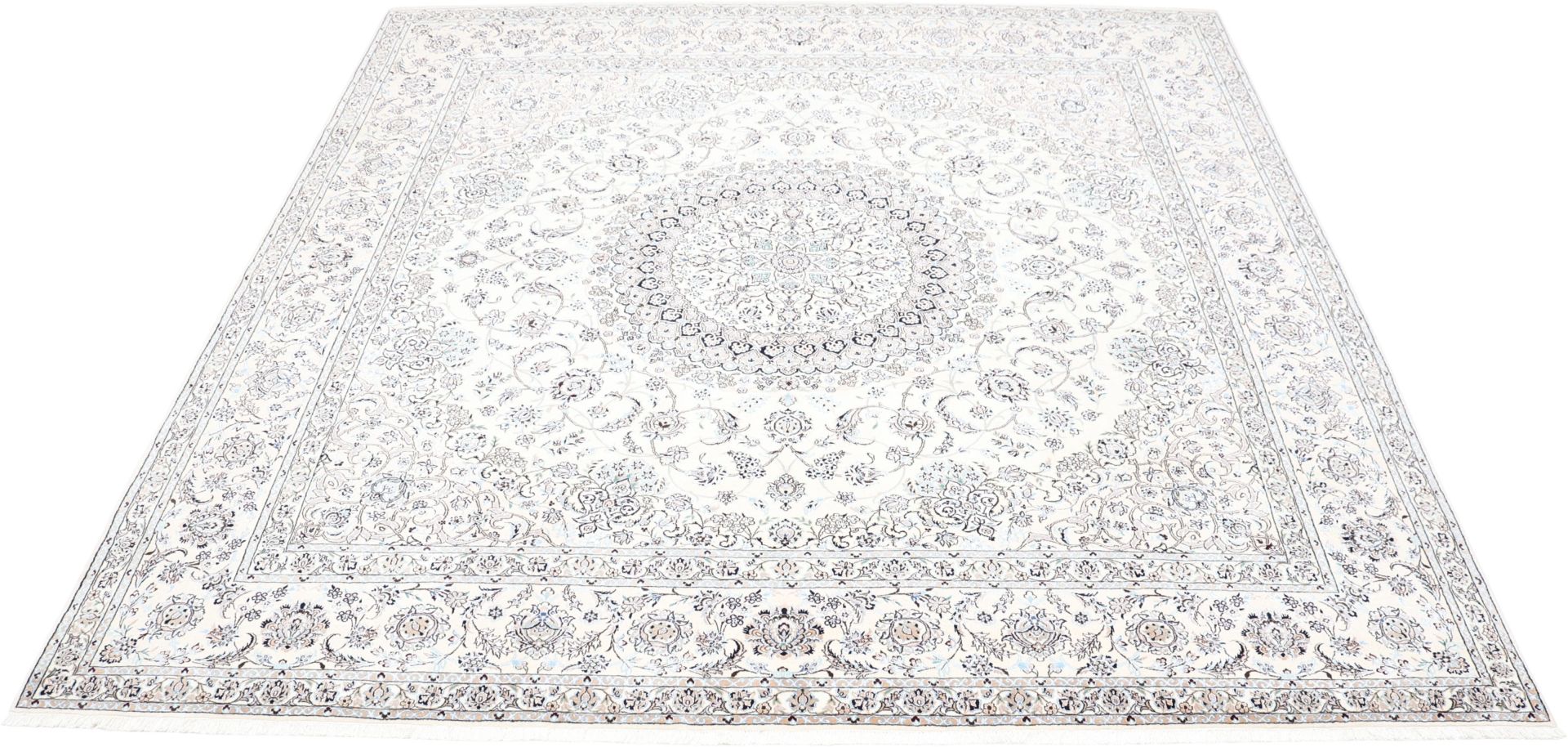 Handgeknüpfter Nain Perserteppich, 252 × 262 cm, Wolle & Seide