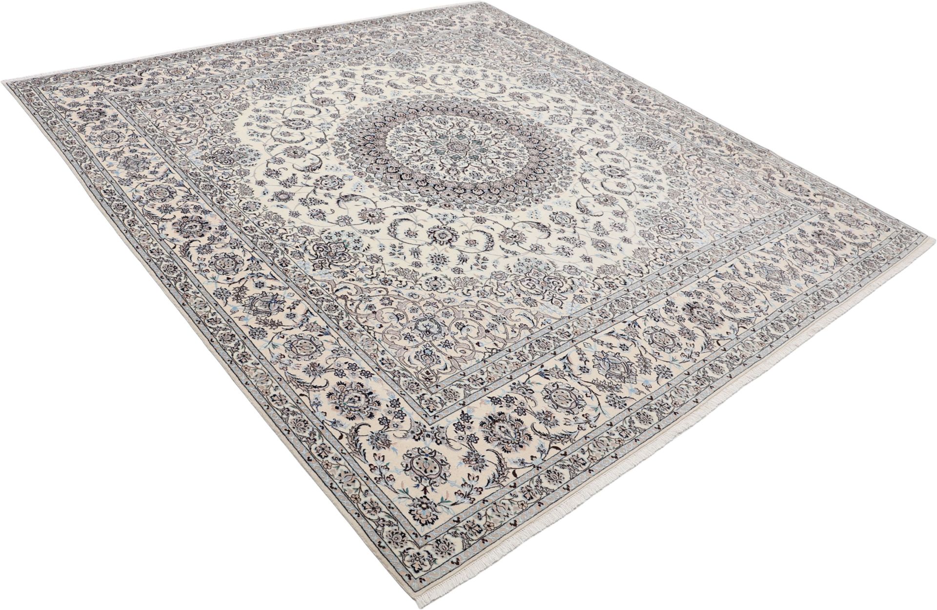Handgeknüpfter Nain Perserteppich, 252 × 262 cm, Wolle & Seide