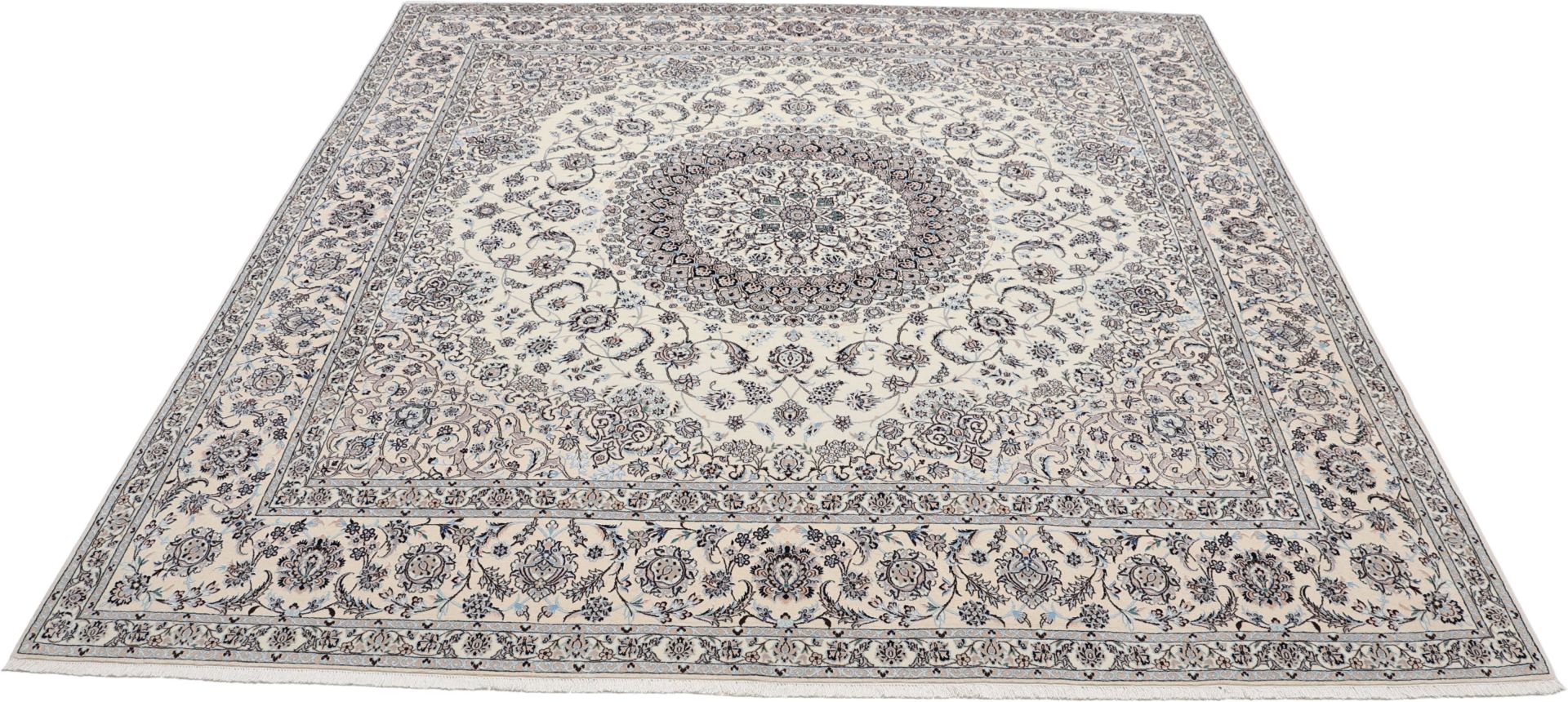 Handgeknüpfter Nain Perserteppich, 252 × 262 cm, Wolle & Seide