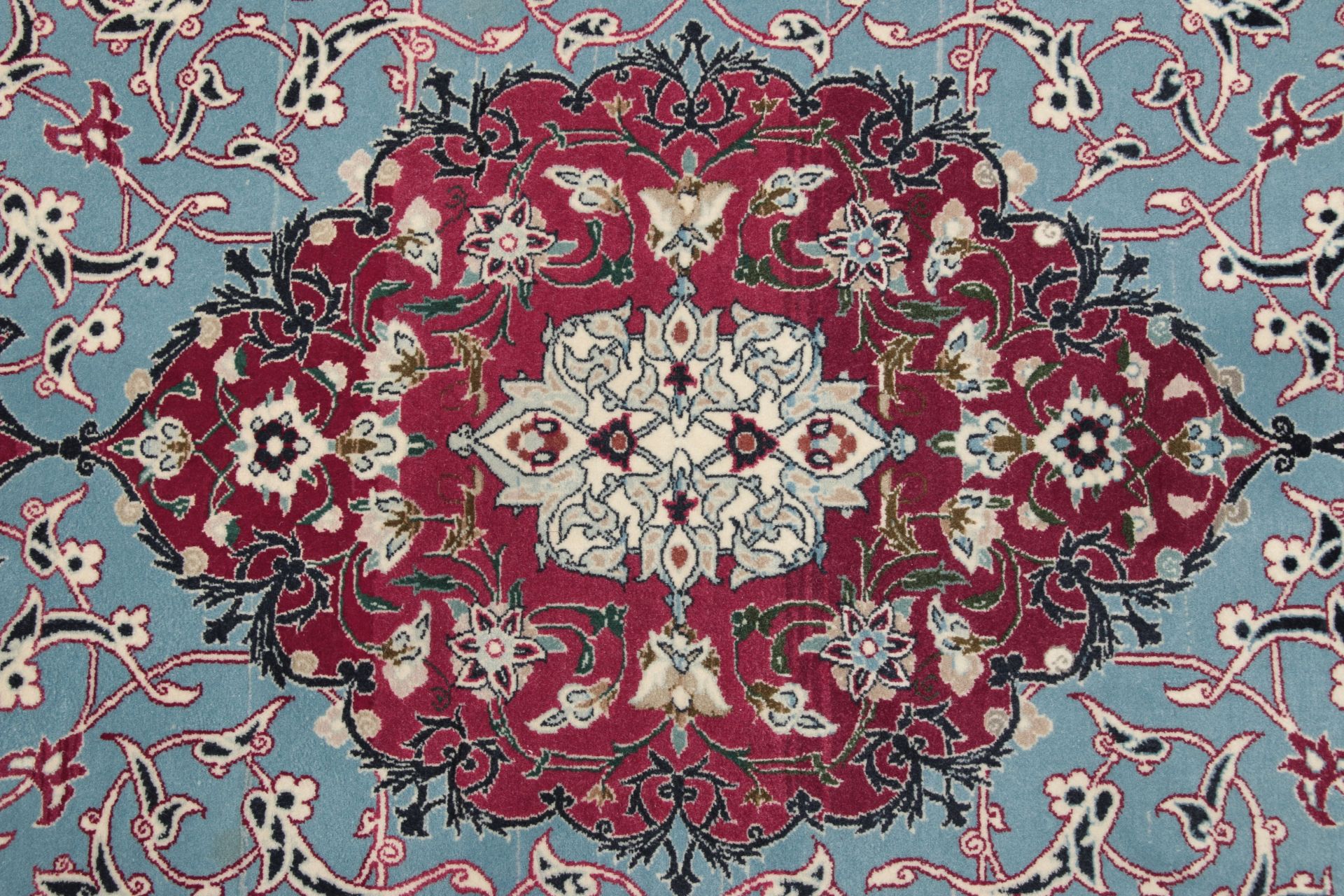 Isfahan Perserteppich 80 × 117 cm aus Wolle & Seide, handgeknüpft