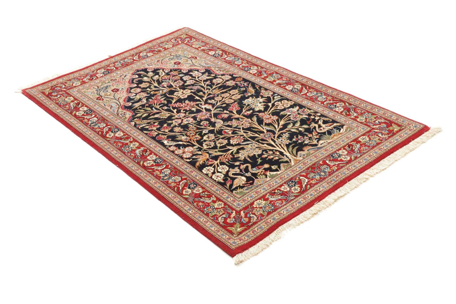 perserteppich-isfahan-99-x-153-cm-schurwolle-handgeknupft-seide-2 Isfahan Perserteppich 99 × 153 cm aus Wolle & Seide, handgeknüpft