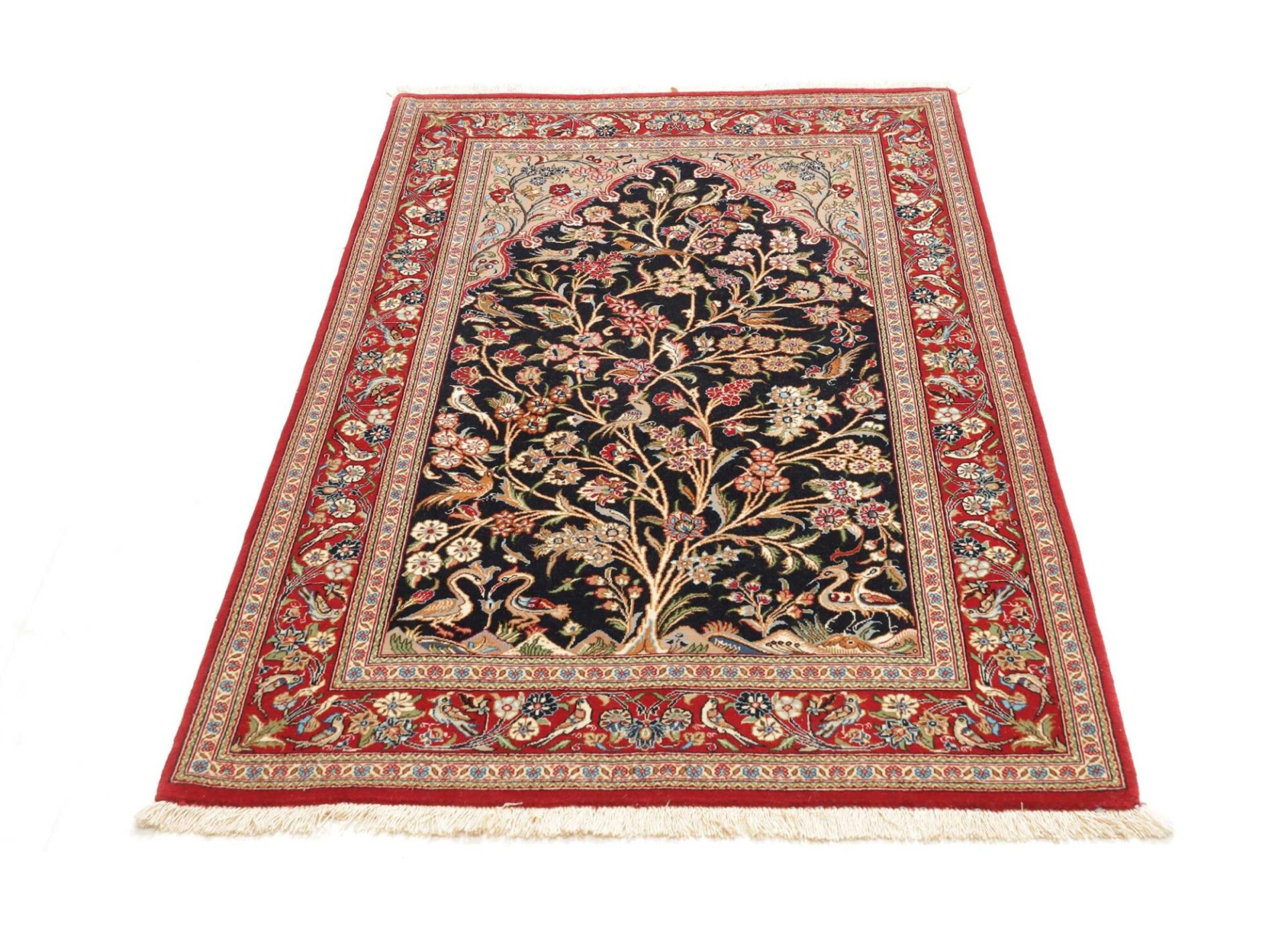 perserteppich-isfahan-99-x-153-cm-schurwolle-handgeknupft-seide-3 Isfahan Perserteppich 99 × 153 cm aus Wolle & Seide, handgeknüpft