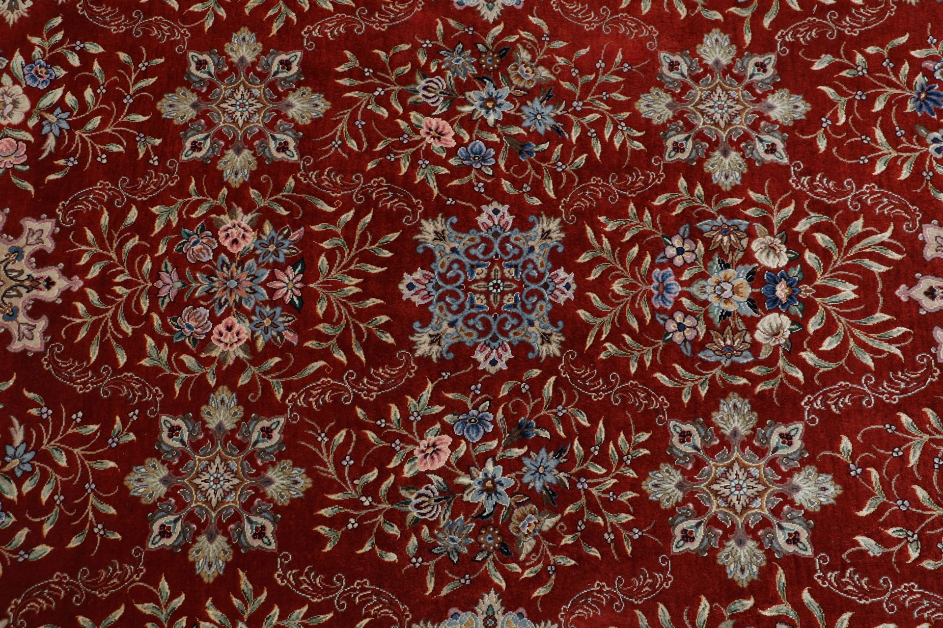 Handgeknüpfter Isfahan Perserteppich, 257 × 295 cm, Wolle & Seide