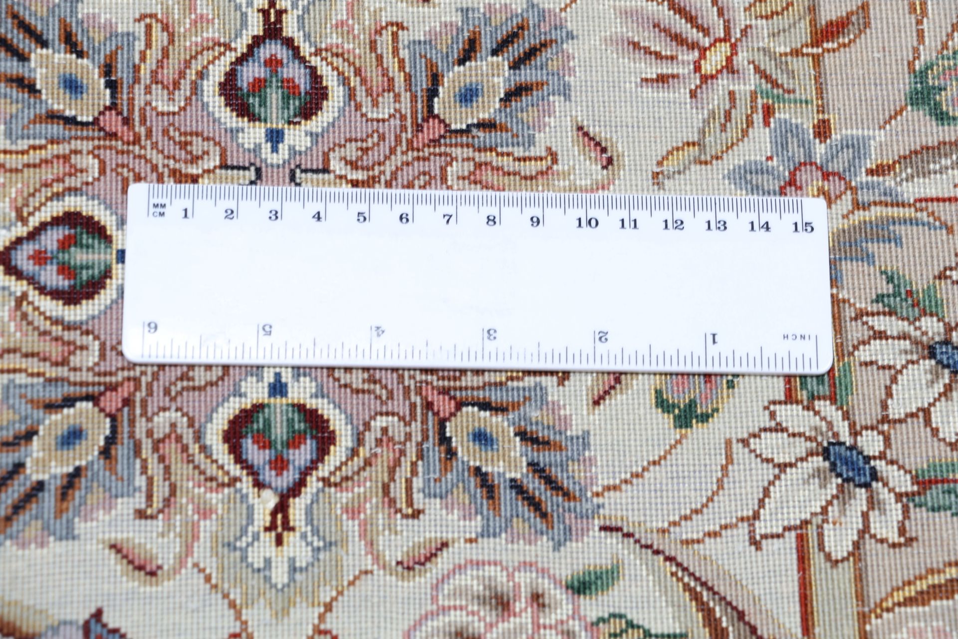 Handgeknüpfter Isfahan Perserteppich, 257 × 295 cm, Wolle & Seide