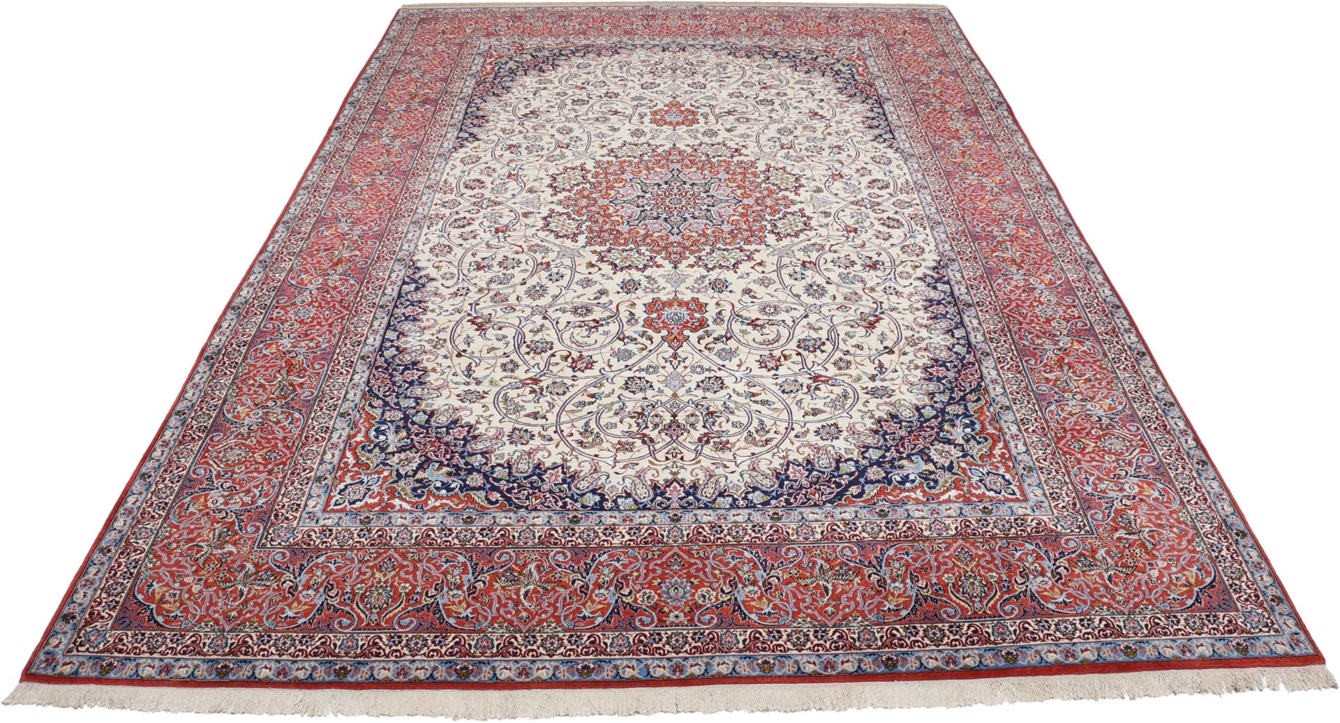 Isfahan Perserteppich aus Iran, 255 × 374 cm