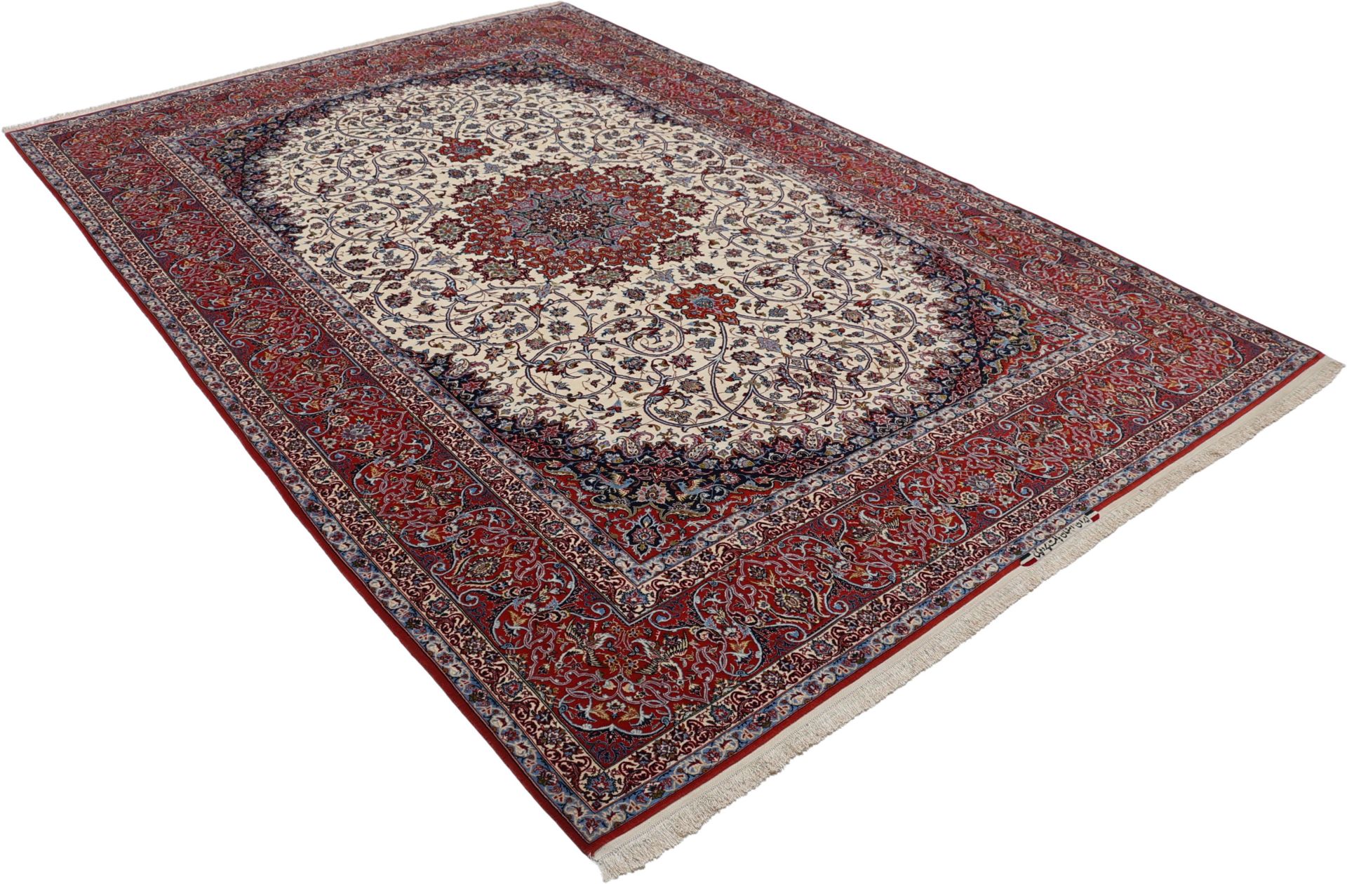 Isfahan Perserteppich aus Iran, 255 × 374 cm
