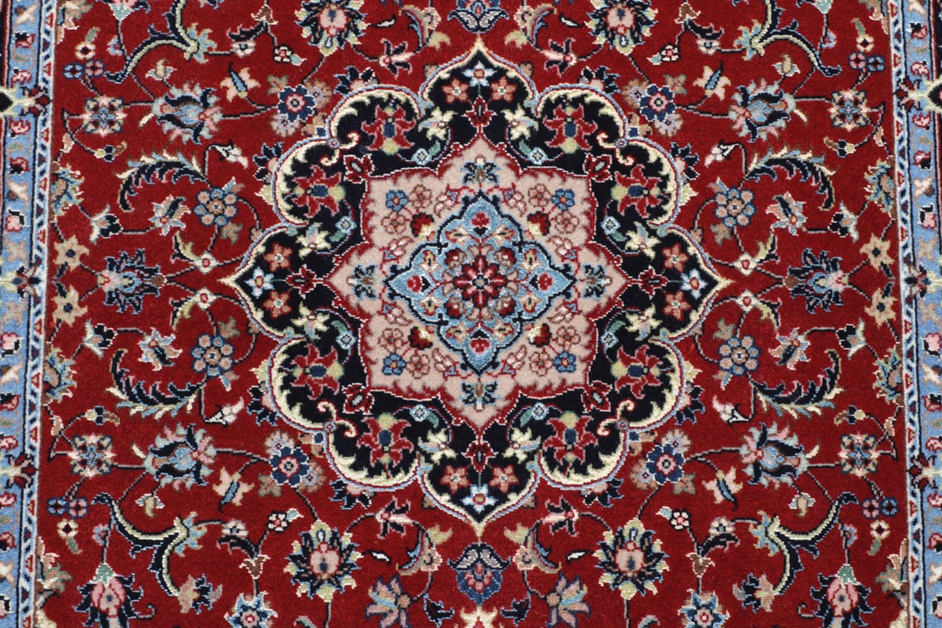 Isfahan Perserteppich aus Iran, 80 × 126 cm