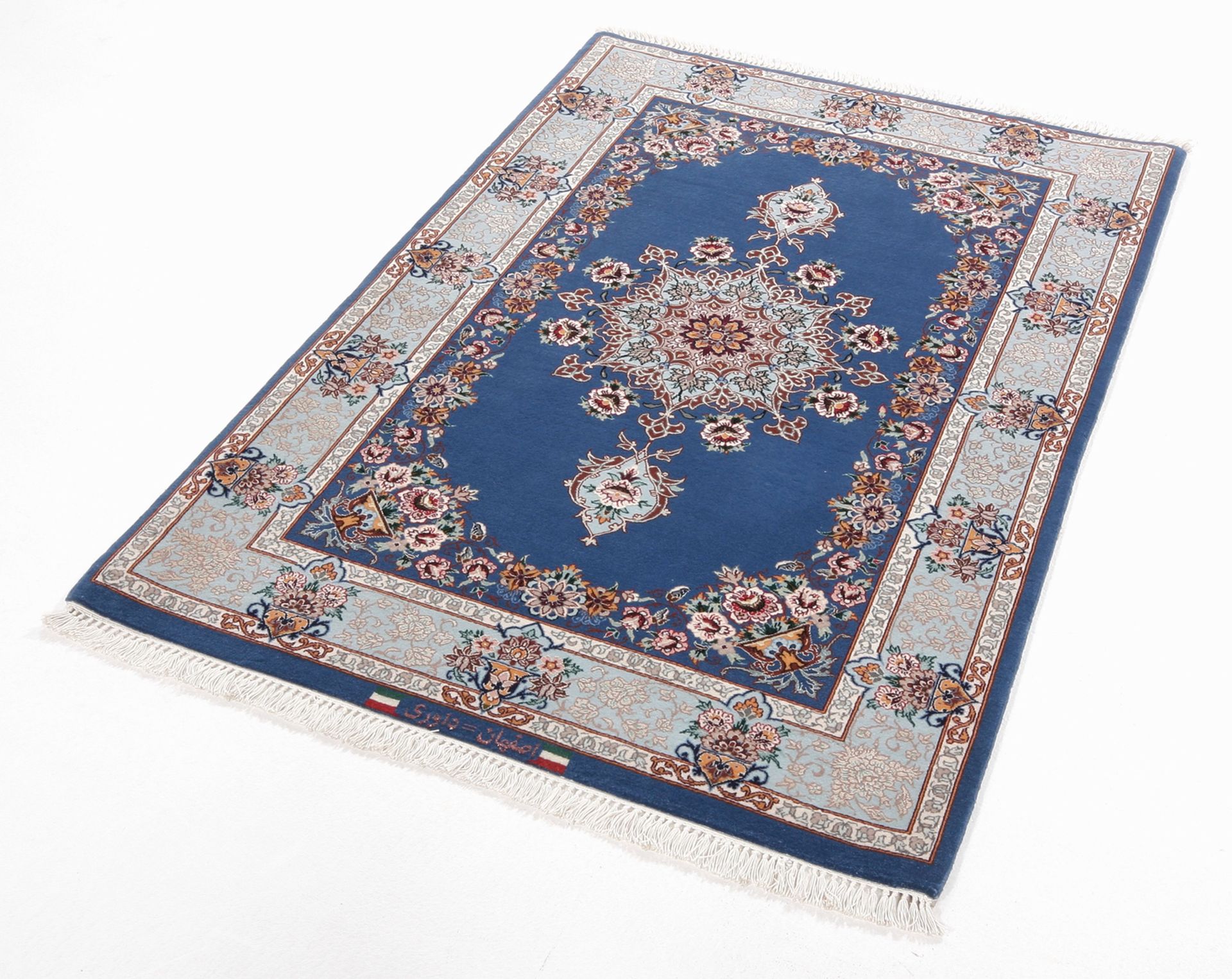 Isfahan Perserteppich aus Iran, 83 × 125 cm