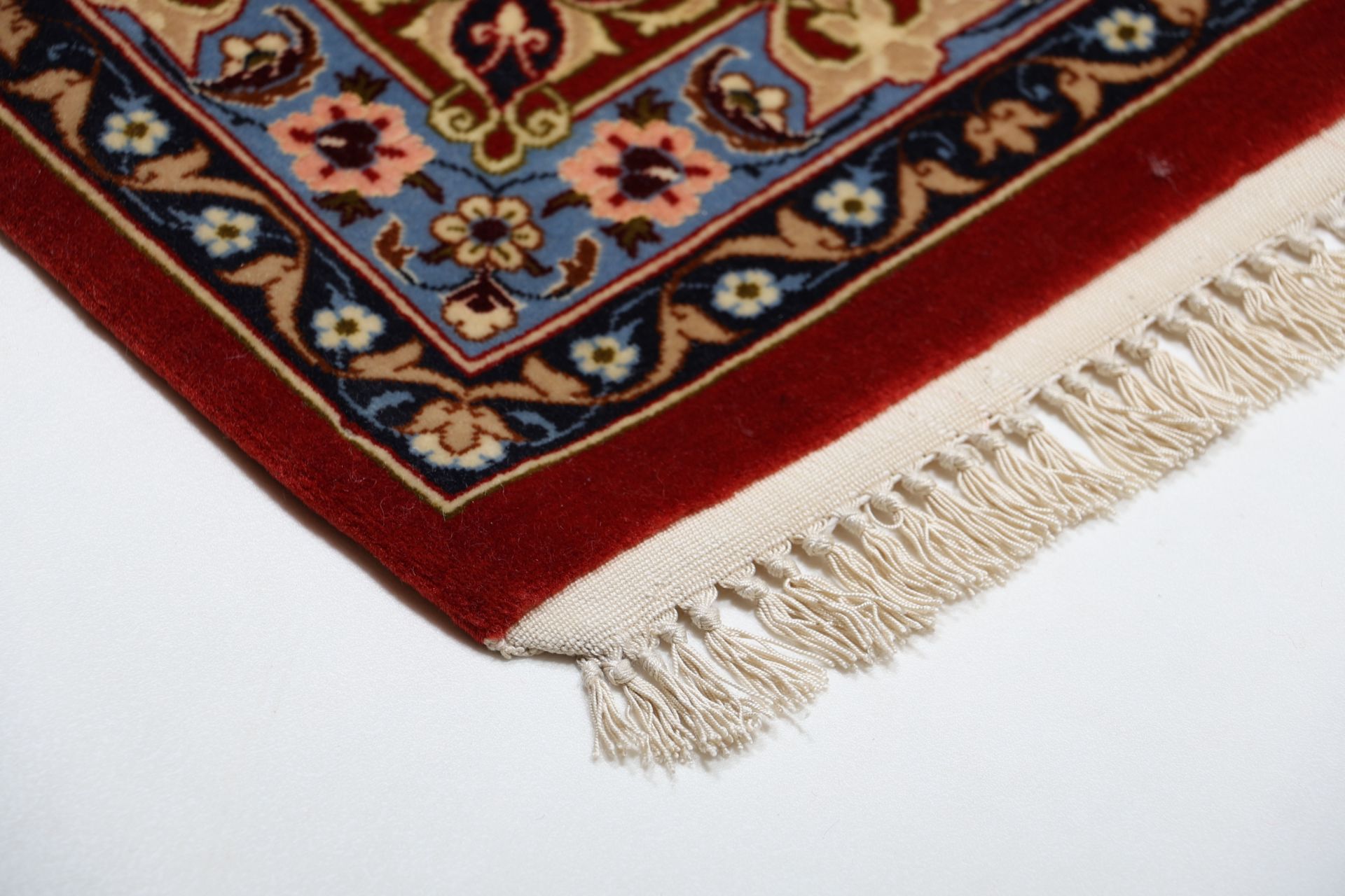 Handgeknüpfter Isfahan Perserteppich, 193 × 200 cm, Wolle & Seide