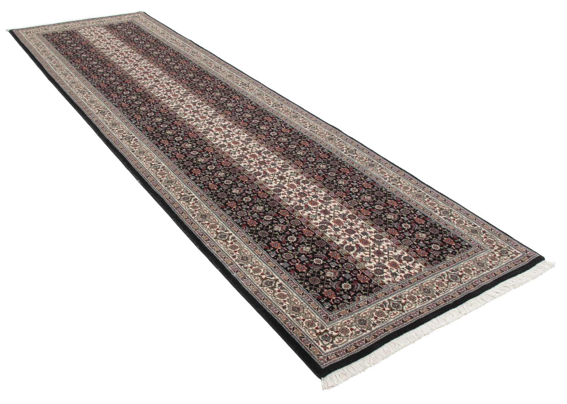Handgeknüpfter Täbriz Perserteppich, 82 × 288 cm, Wolle & Seide