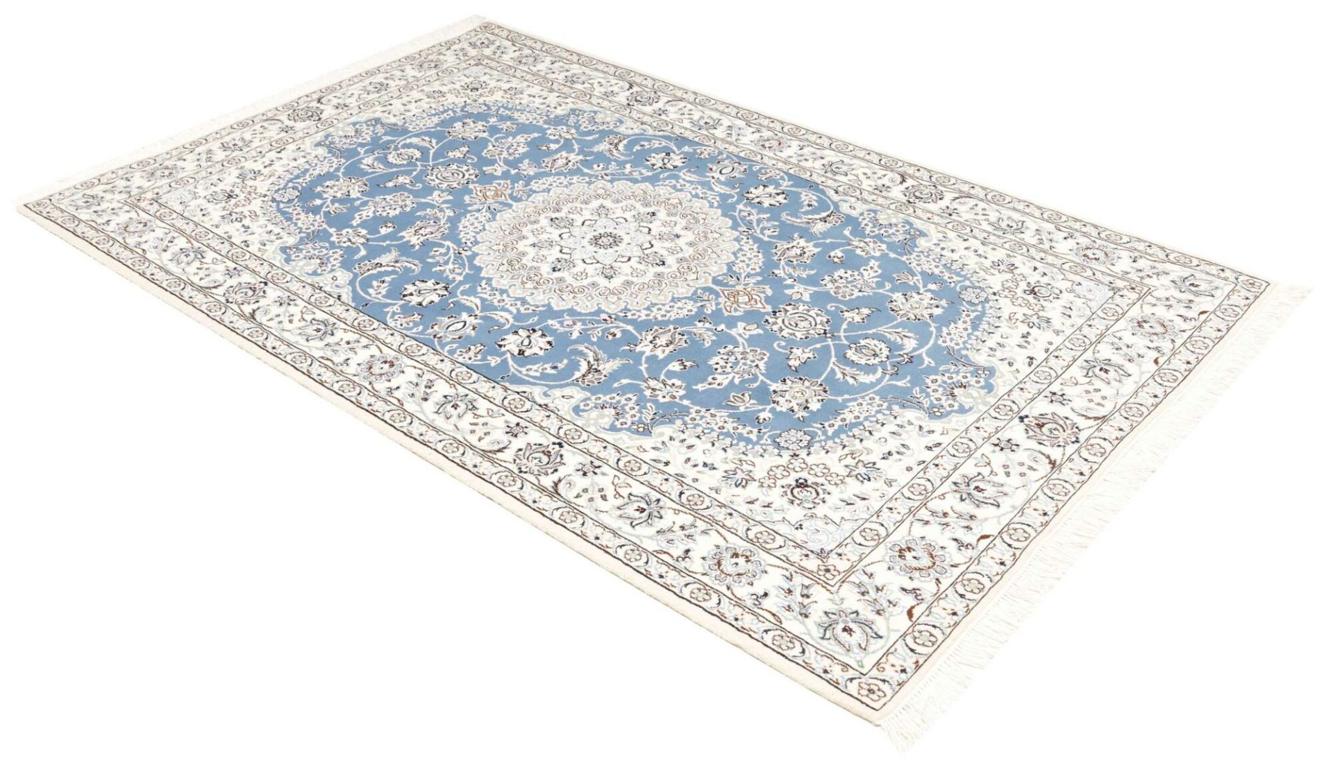 Handgeknüpfter Nain Perserteppich, 136 × 219 cm, Wolle