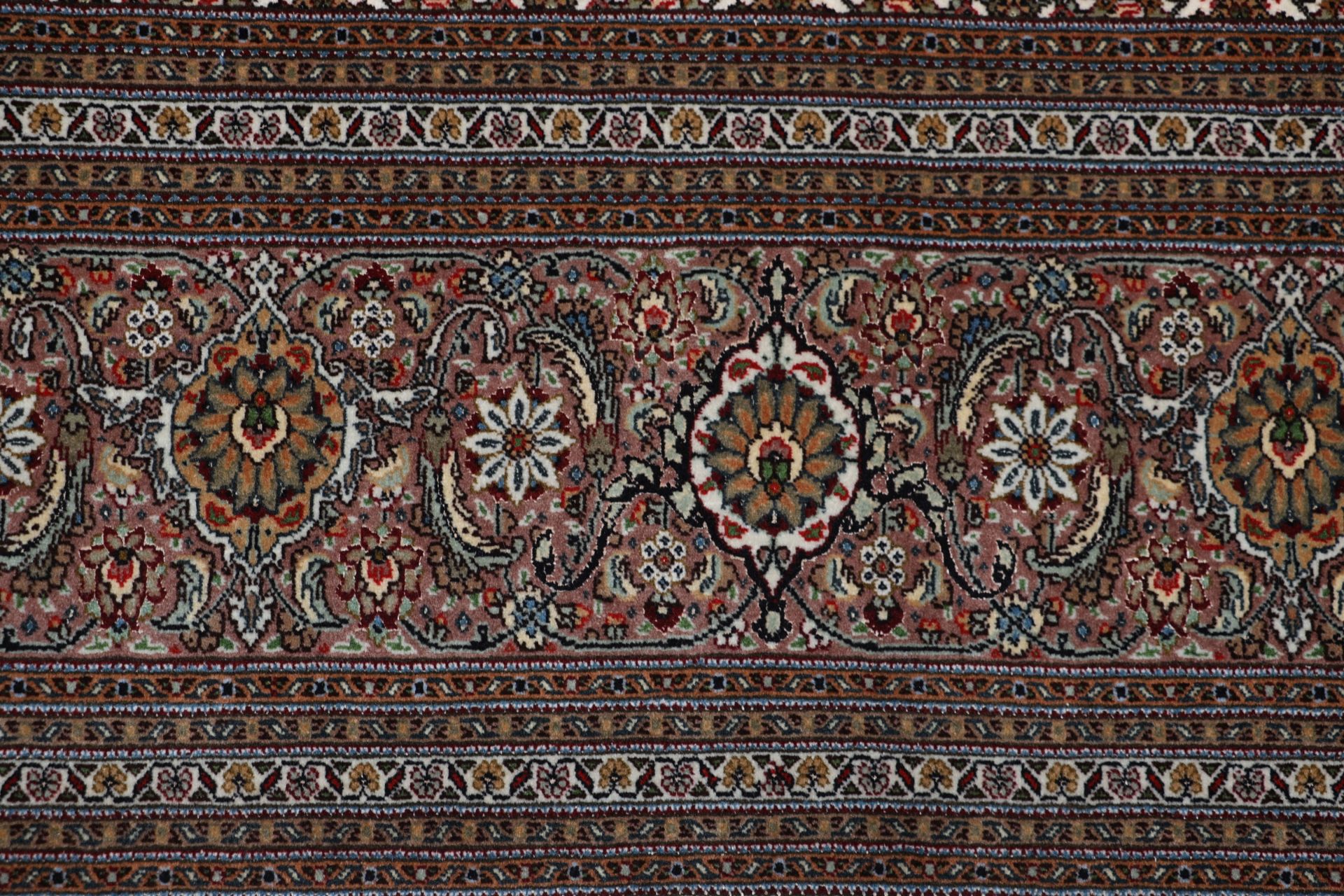 Handgeknüpfter Täbriz Perserteppich, 246 × 341 cm, Wolle & Seide